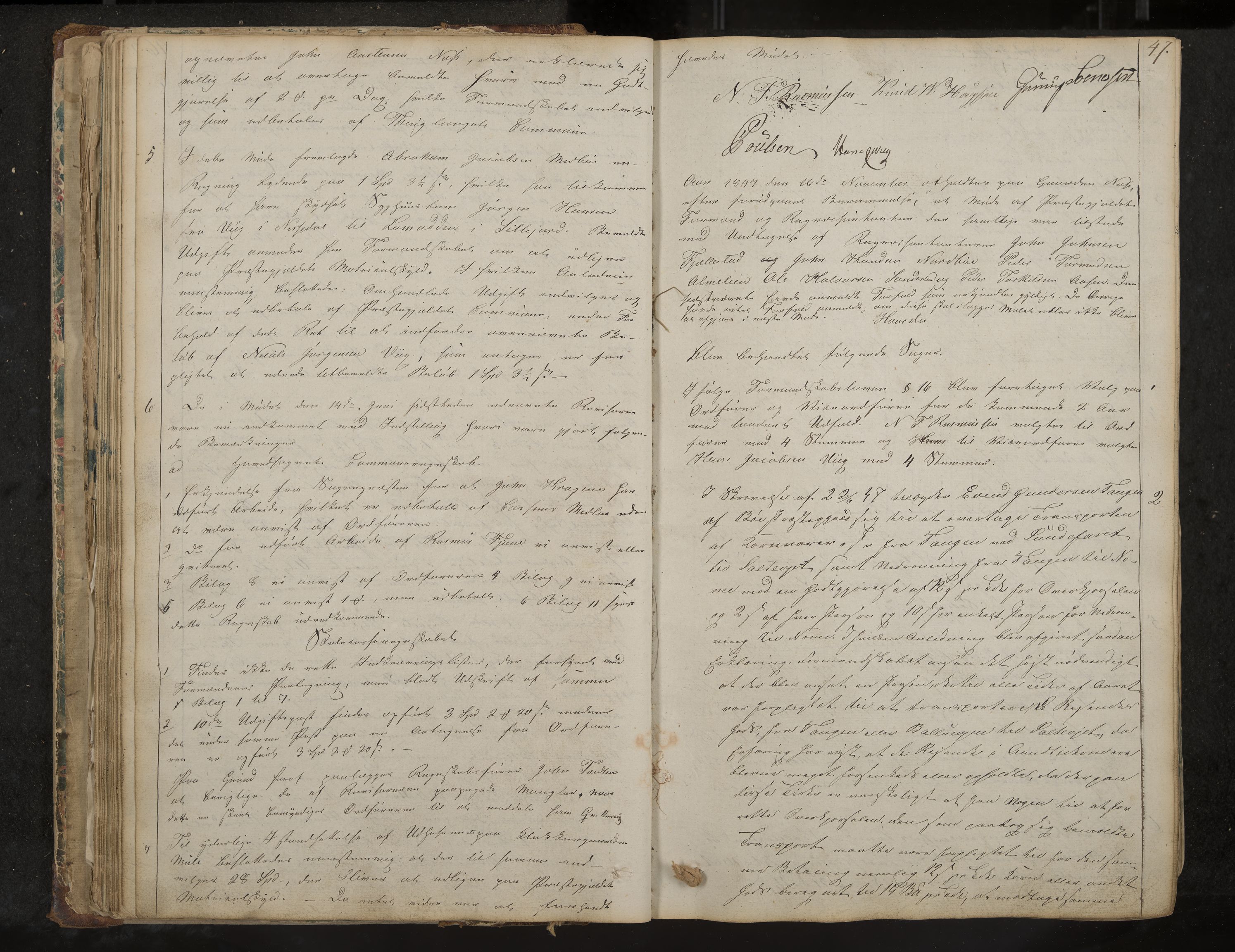 Nissedal formannskap og sentraladministrasjon, IKAK/0830021-1/A/L0001: Møtebok, 1838-1870, p. 47