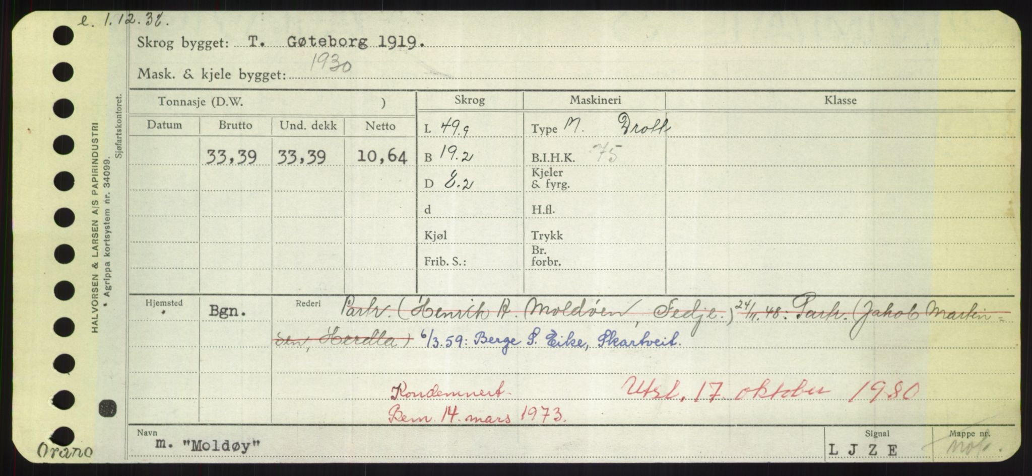 Sjøfartsdirektoratet med forløpere, Skipsmålingen, AV/RA-S-1627/H/Hd/L0025: Fartøy, Min-Mås, p. 131