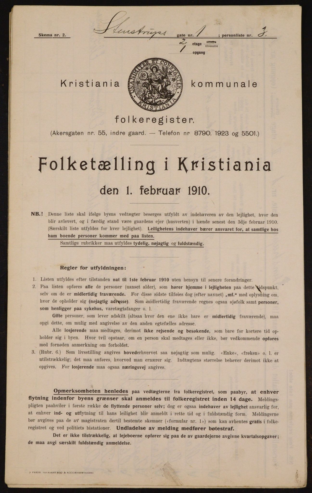 OBA, Municipal Census 1910 for Kristiania, 1910, p. 95748