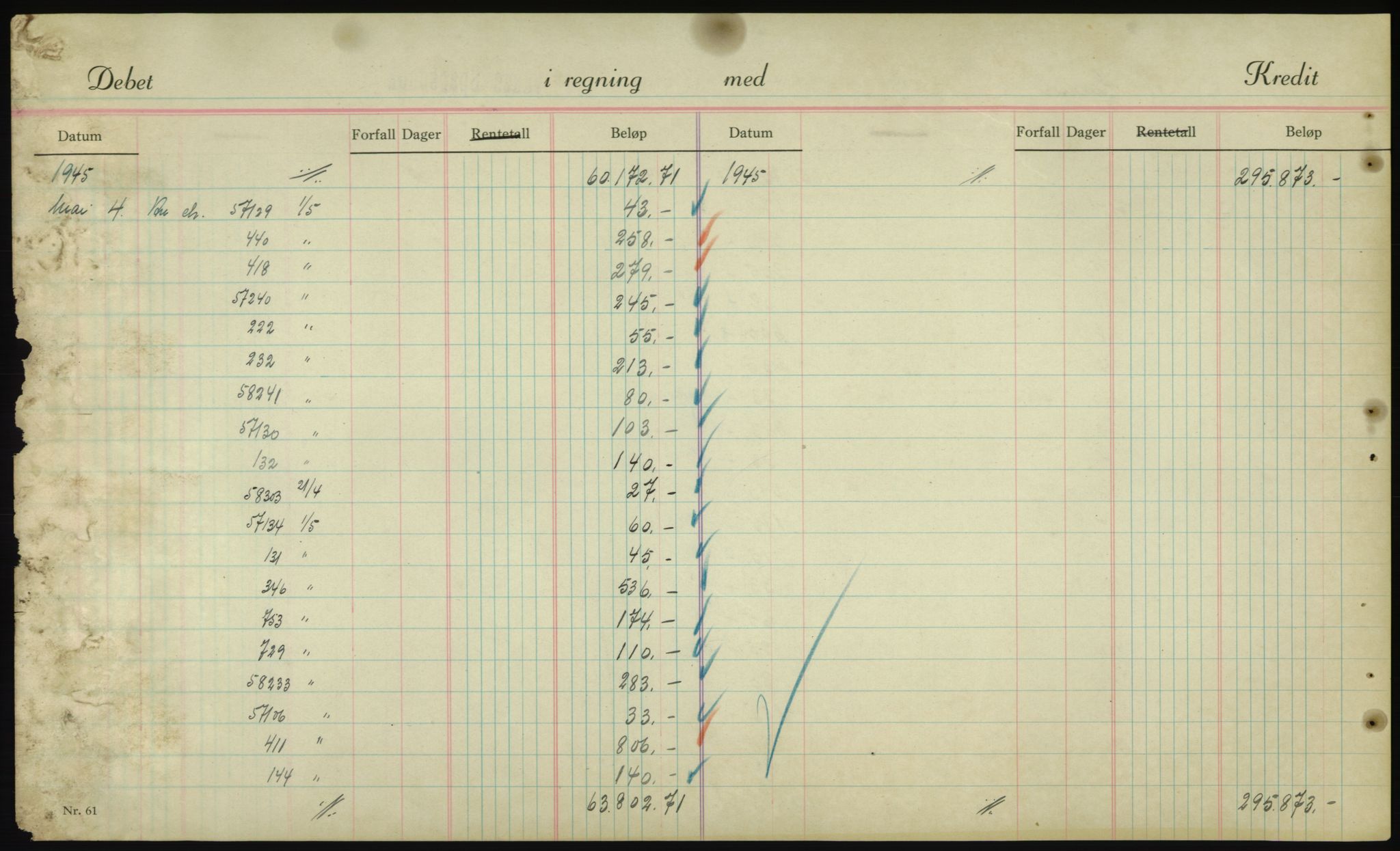 Forsvarsdepartementet, 10. kontor / Oppgjørskontoret, AV/RA-RAFA-1225/D/Db/L0180: Lista oppgjørskontor, 1942-1952, p. 1920