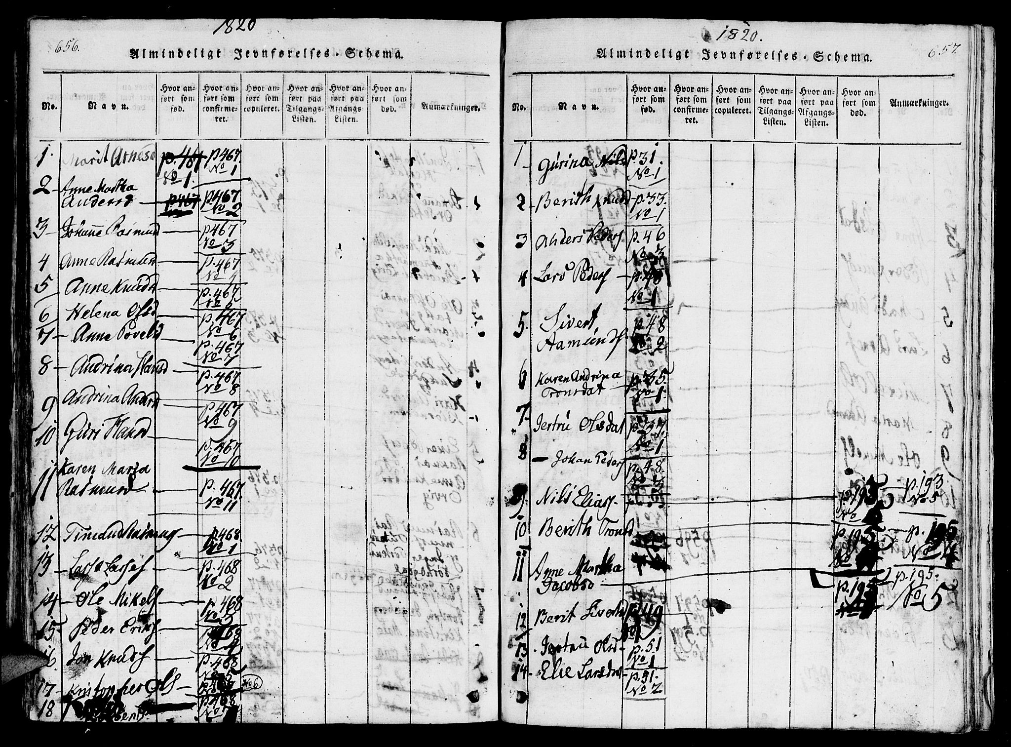 Ministerialprotokoller, klokkerbøker og fødselsregistre - Møre og Romsdal, AV/SAT-A-1454/560/L0718: Parish register (official) no. 560A02, 1817-1844, p. 656-657