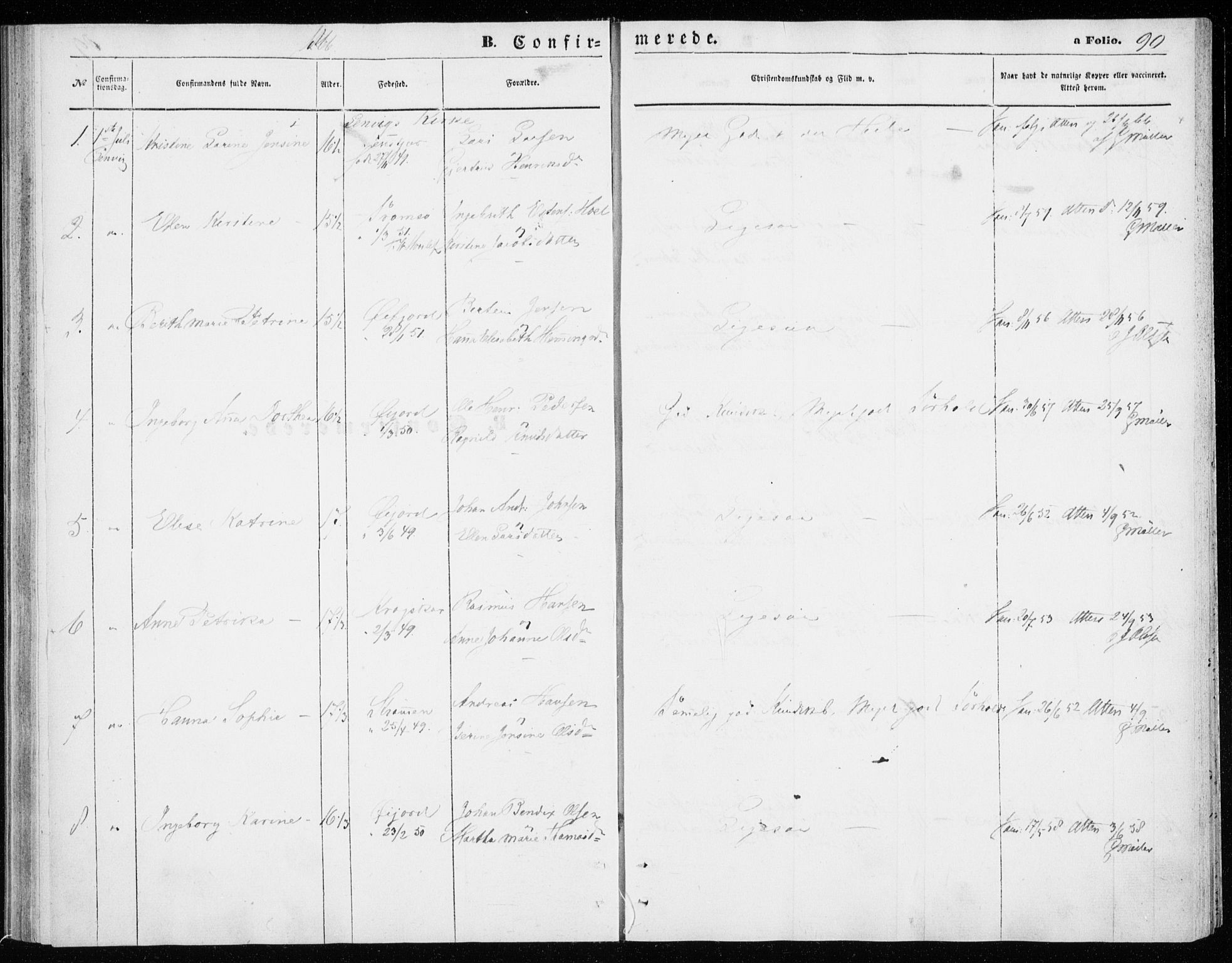 Lenvik sokneprestembete, SATØ/S-1310/H/Ha/Haa/L0009kirke: Parish register (official) no. 9, 1866-1873, p. 90