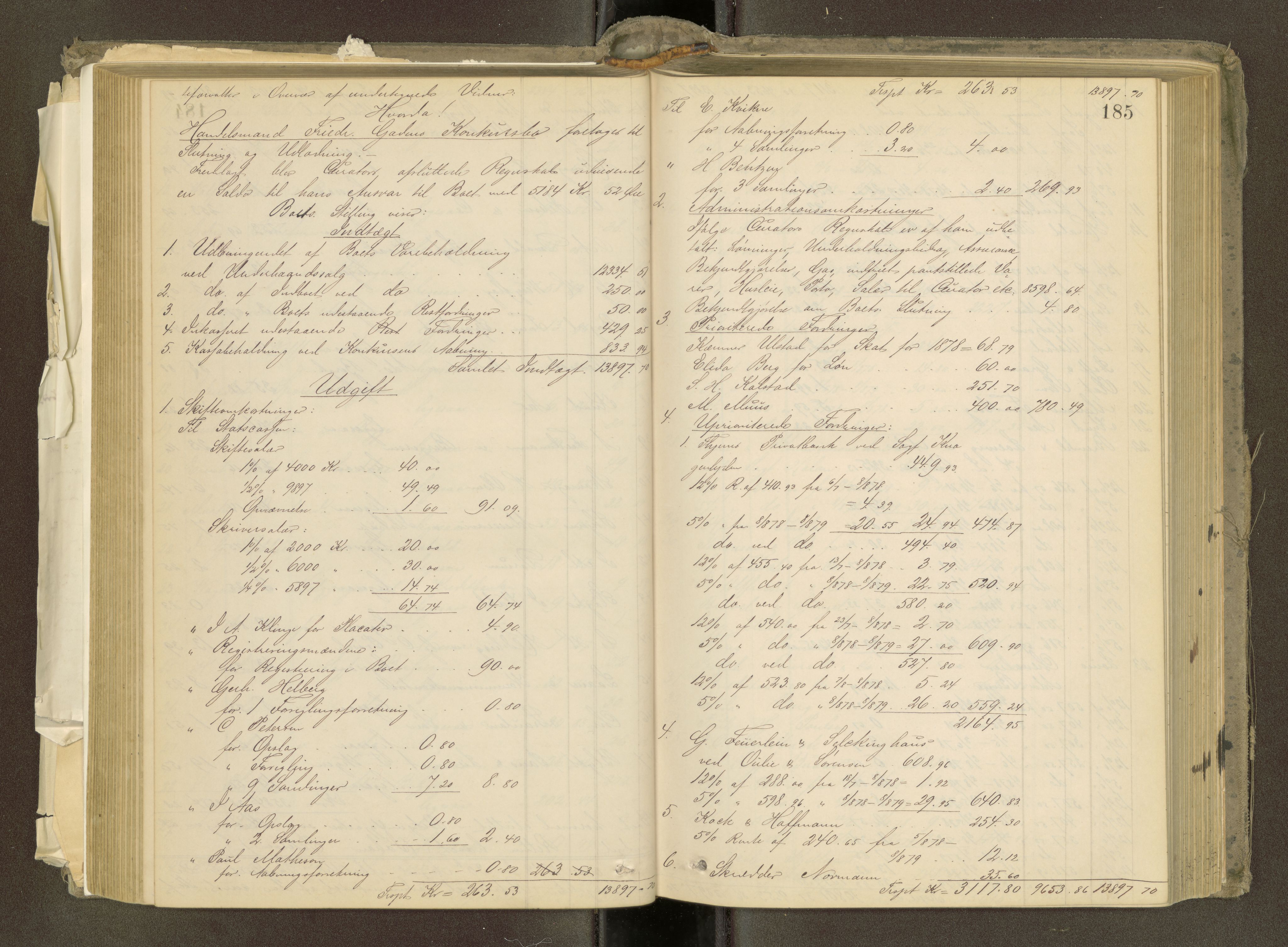 Trondheim byfogd, SAT/A-0003/1/3/3A/L0032: Skifteutlodningsprotokoll - 22/9-1/4. (m/ register) U, 1877-1882, p. 185