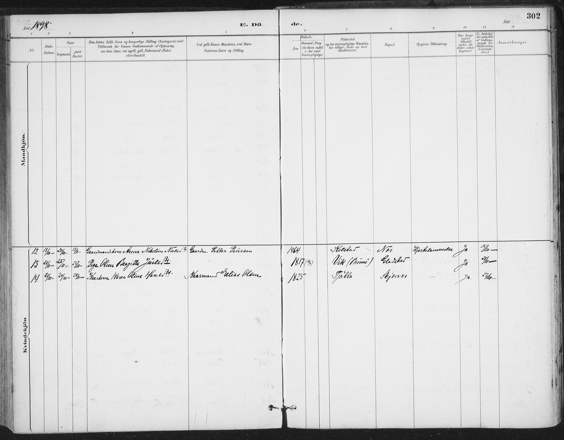 Ministerialprotokoller, klokkerbøker og fødselsregistre - Nordland, AV/SAT-A-1459/816/L0244: Parish register (official) no. 816A10, 1886-1903, p. 302