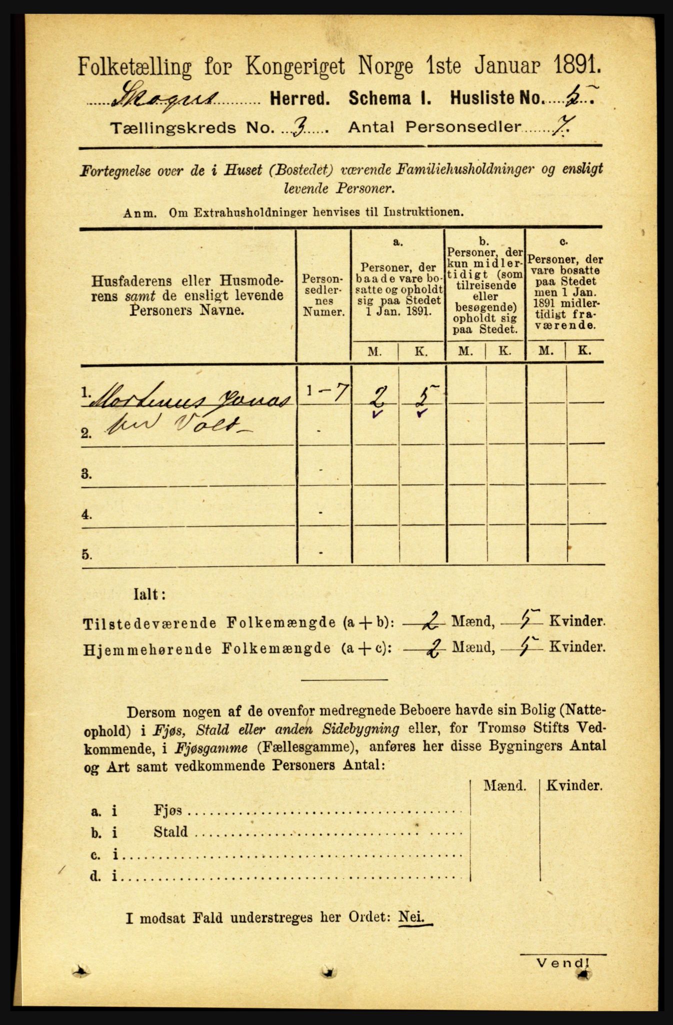 RA, 1891 census for 1719 Skogn, 1891, p. 1541