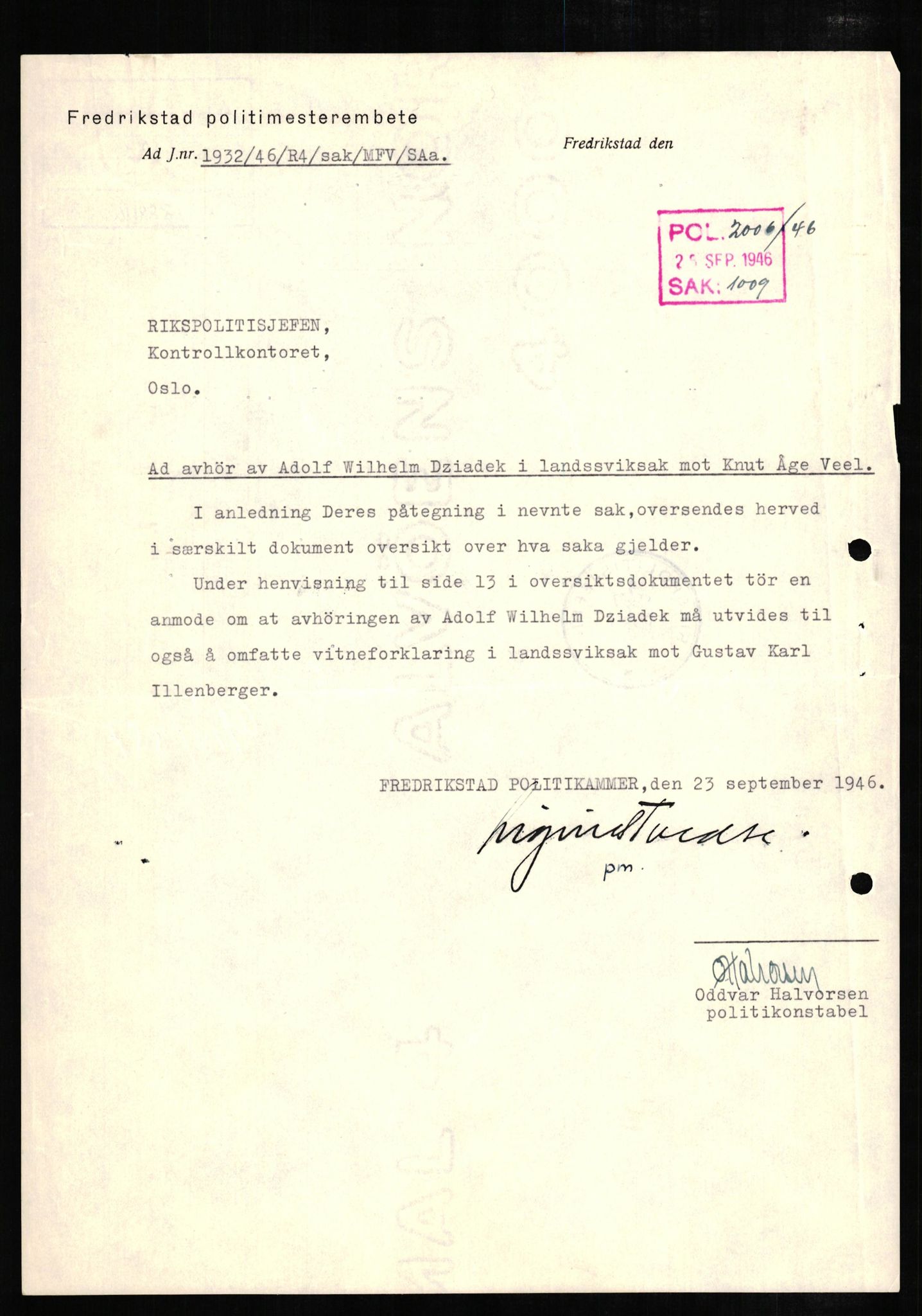 Forsvaret, Forsvarets overkommando II, AV/RA-RAFA-3915/D/Db/L0006: CI Questionaires. Tyske okkupasjonsstyrker i Norge. Tyskere., 1945-1946, p. 326