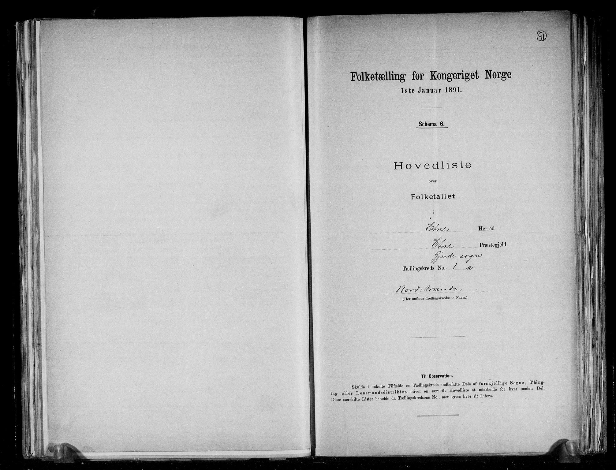 RA, 1891 census for 1211 Etne, 1891, p. 4
