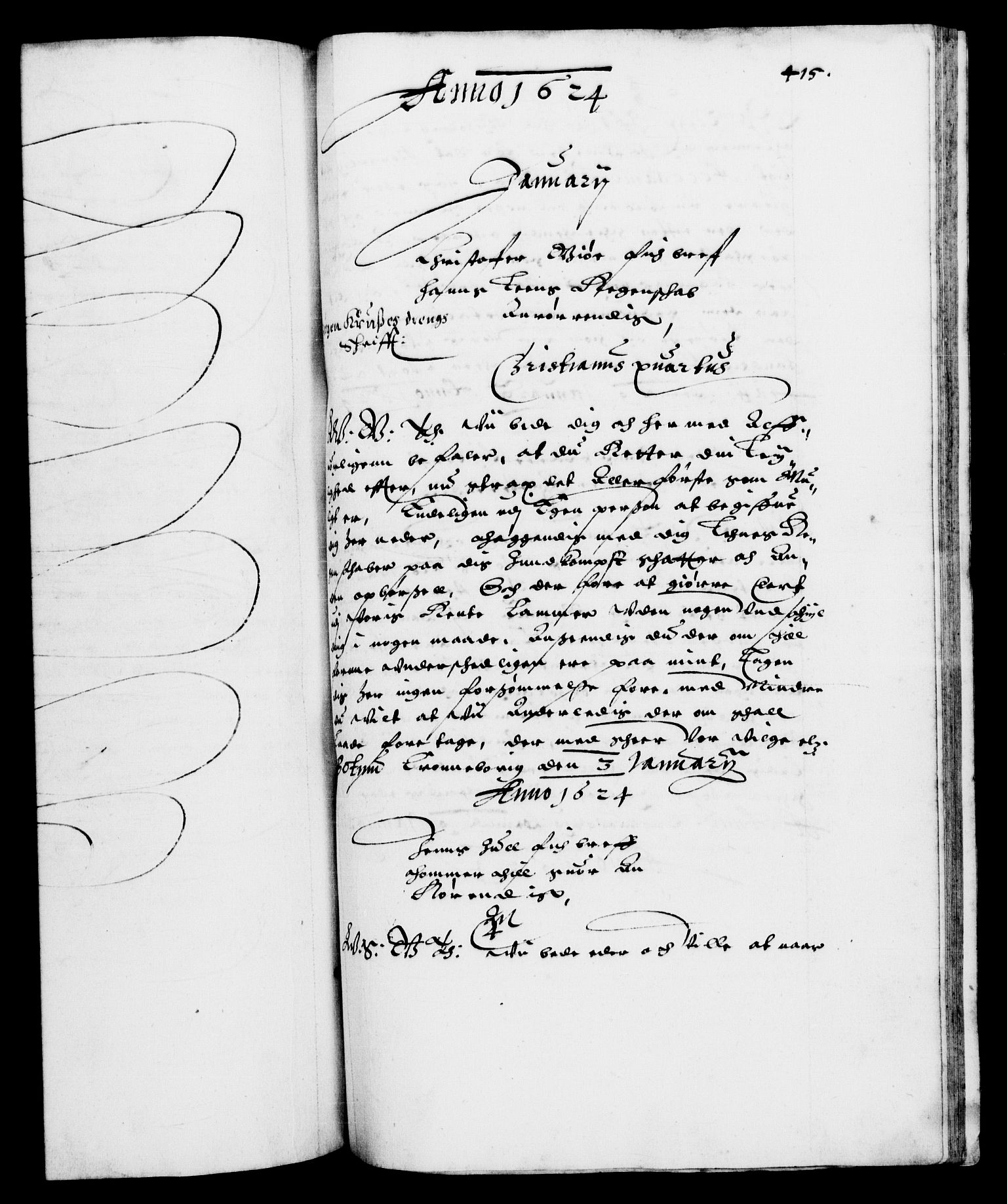 Danske Kanselli 1572-1799, AV/RA-EA-3023/F/Fc/Fca/Fcab/L0004: Norske tegnelser (mikrofilm), 1617-1627, p. 415a