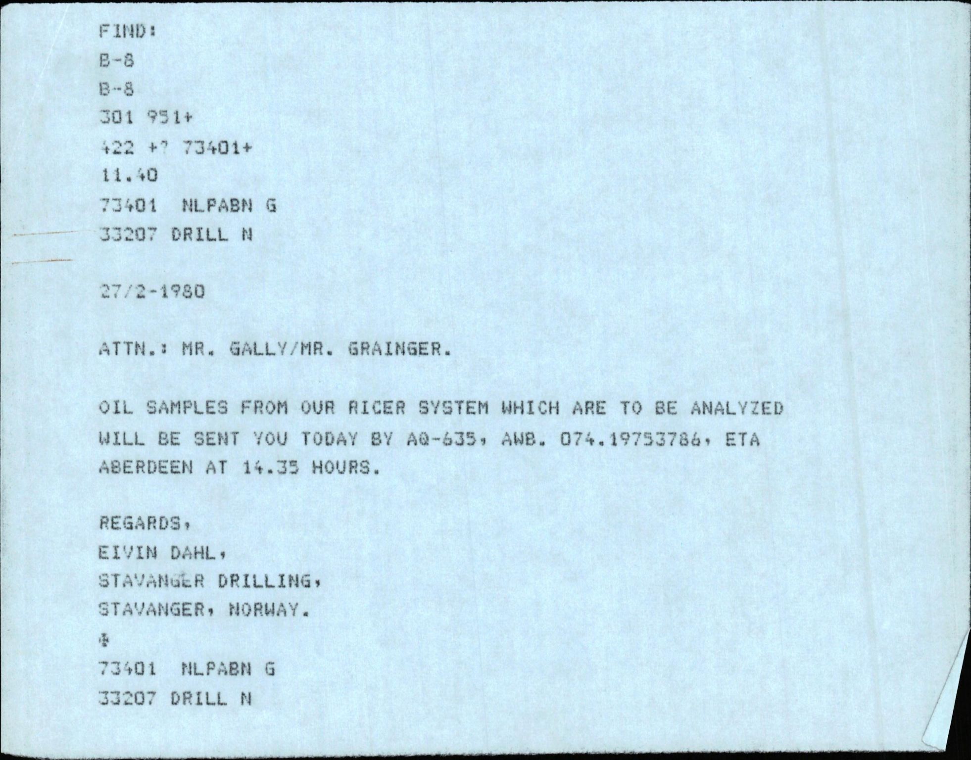 Pa 1503 - Stavanger Drilling AS, SAST/A-101906/2/E/Eb/Eba/L0019: Alexander L. Kielland repair, 1974-1981