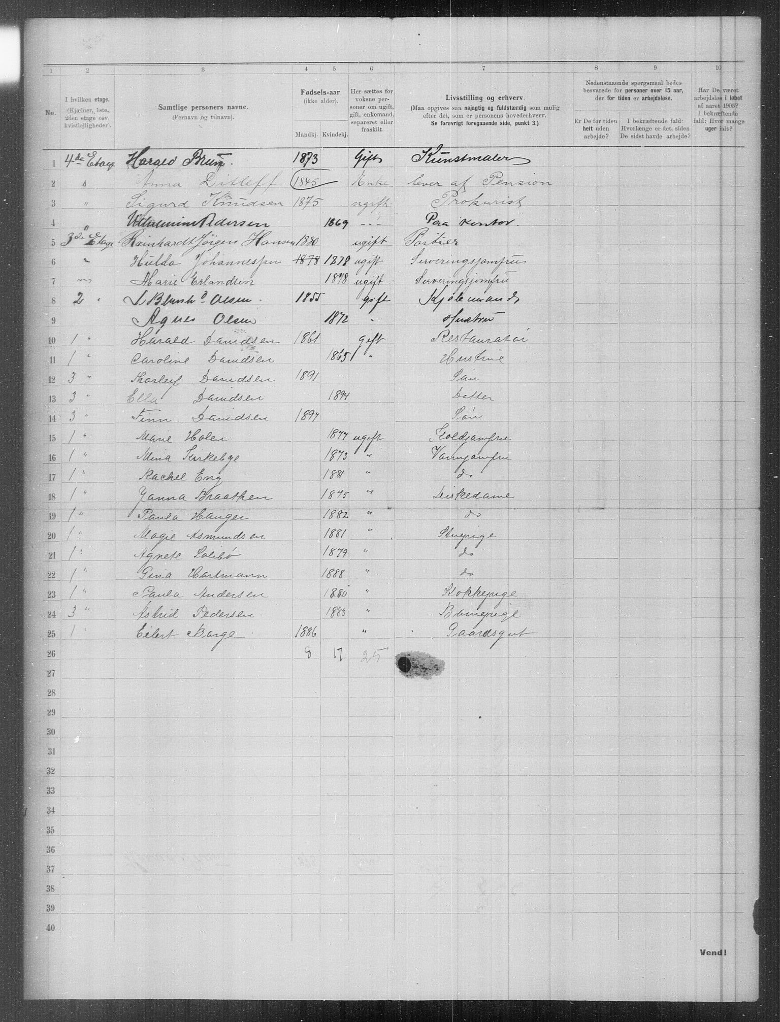 OBA, Municipal Census 1903 for Kristiania, 1903, p. 8147