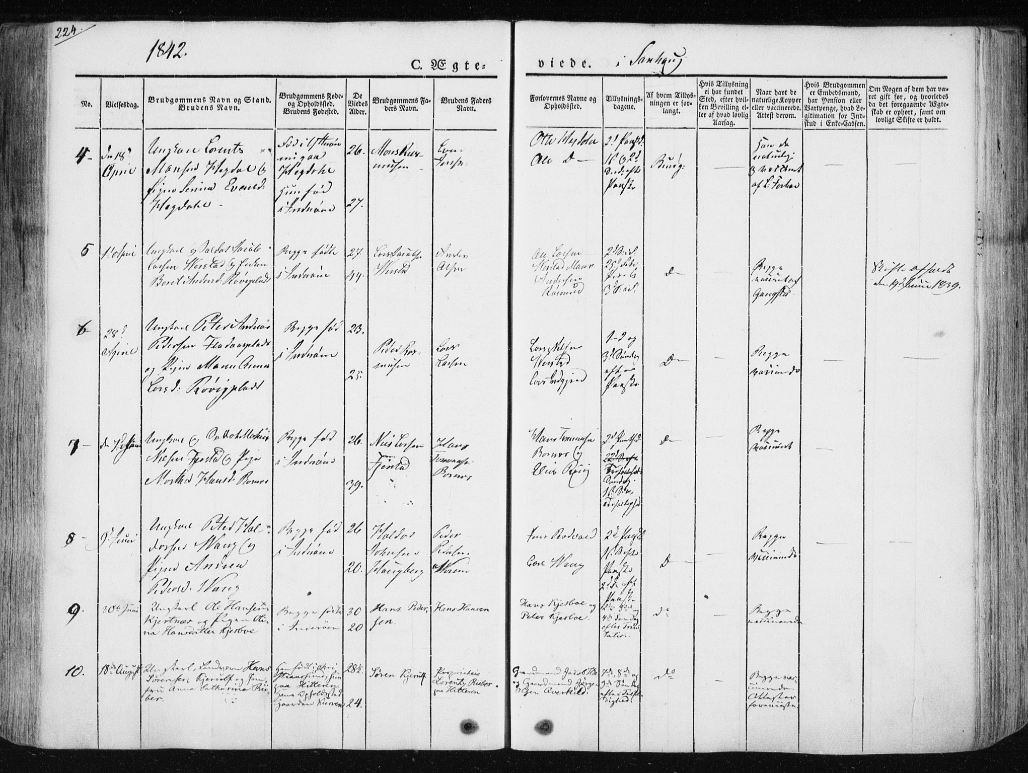 Ministerialprotokoller, klokkerbøker og fødselsregistre - Nord-Trøndelag, AV/SAT-A-1458/730/L0280: Parish register (official) no. 730A07 /1, 1840-1854, p. 224