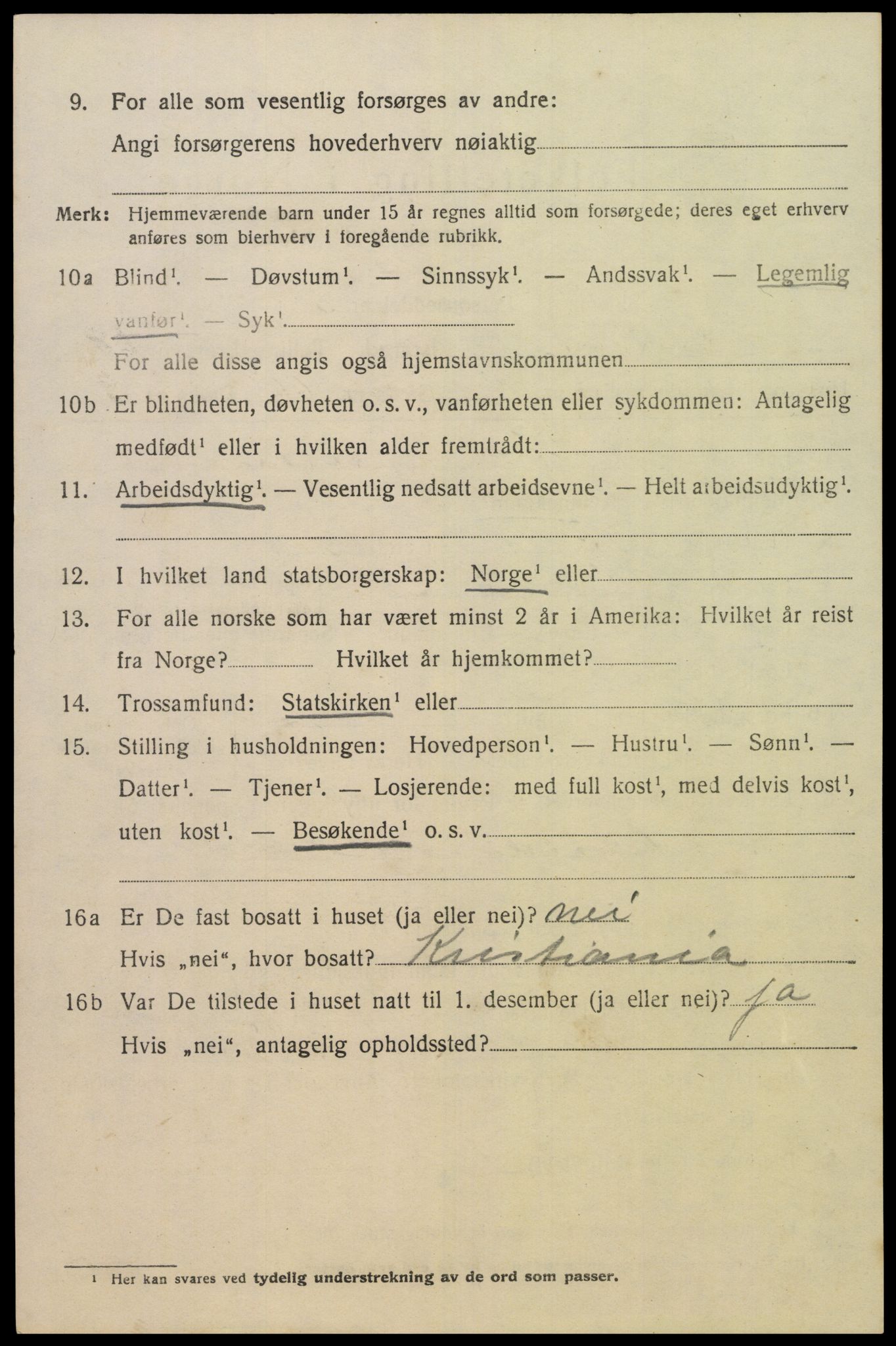 SAK, 1920 census for Lista, 1920, p. 13782