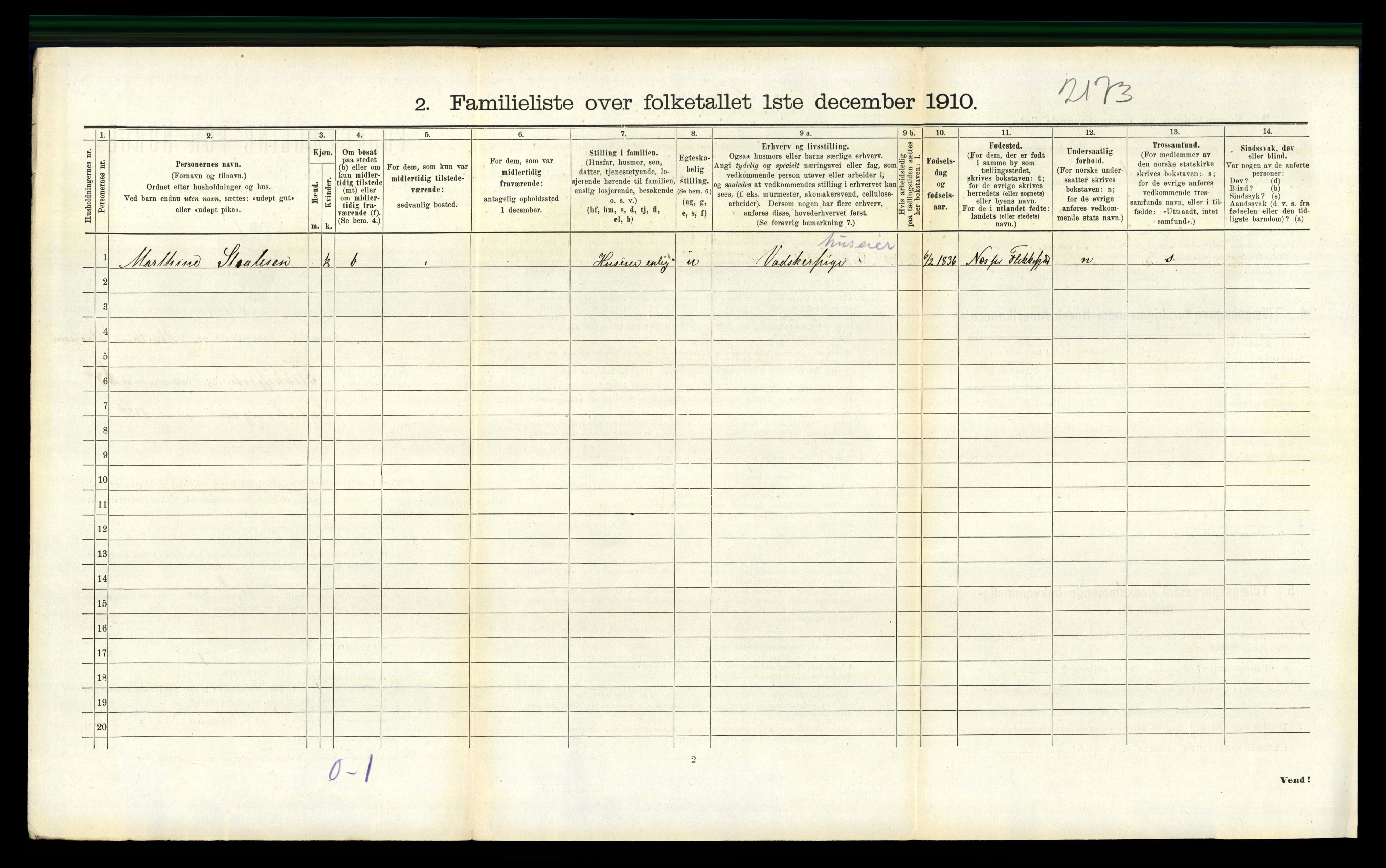 RA, 1910 census for Flekkefjord, 1910, p. 1415