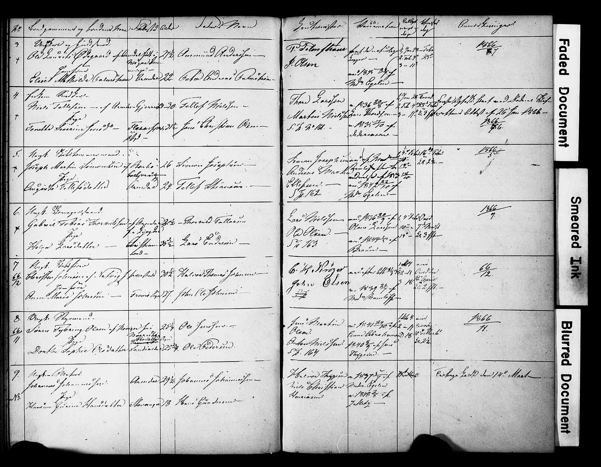 Arendal sokneprestkontor, Trefoldighet, AV/SAK-1111-0040/F/Fe/L0002: Banns register no. A VI 2, 1847-1871