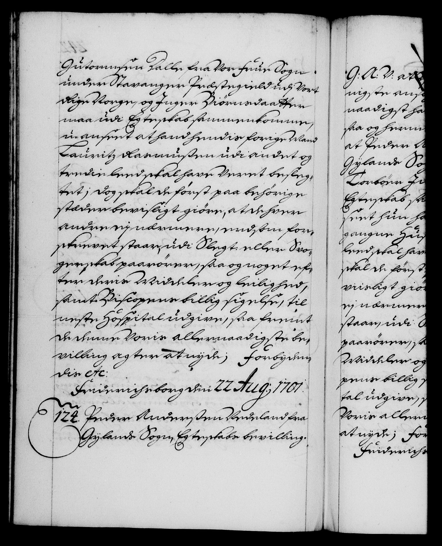 Danske Kanselli 1572-1799, RA/EA-3023/F/Fc/Fca/Fcaa/L0018: Norske registre, 1699-1703, p. 242b