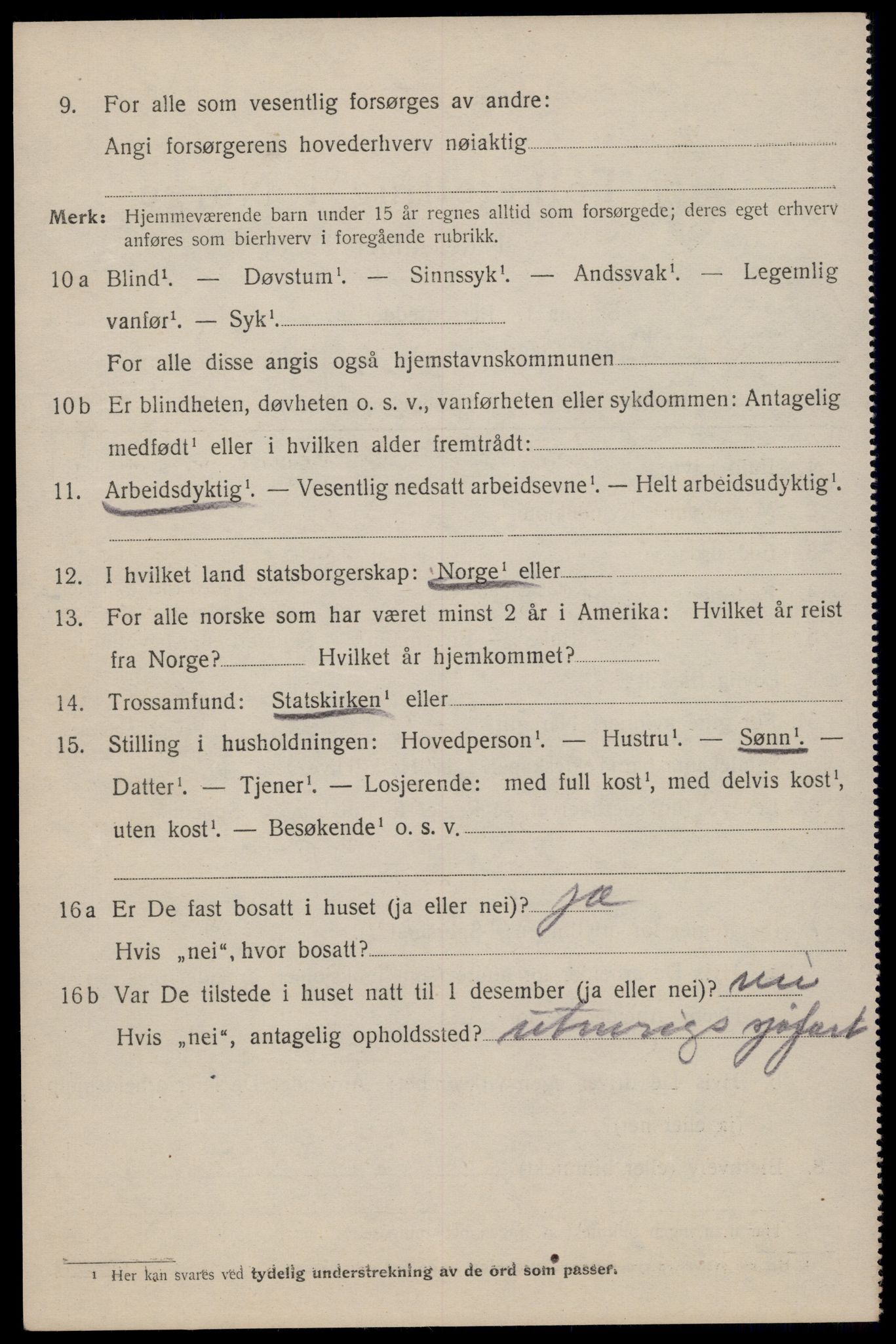 SAT, 1920 census for Trondheim, 1920, p. 74269