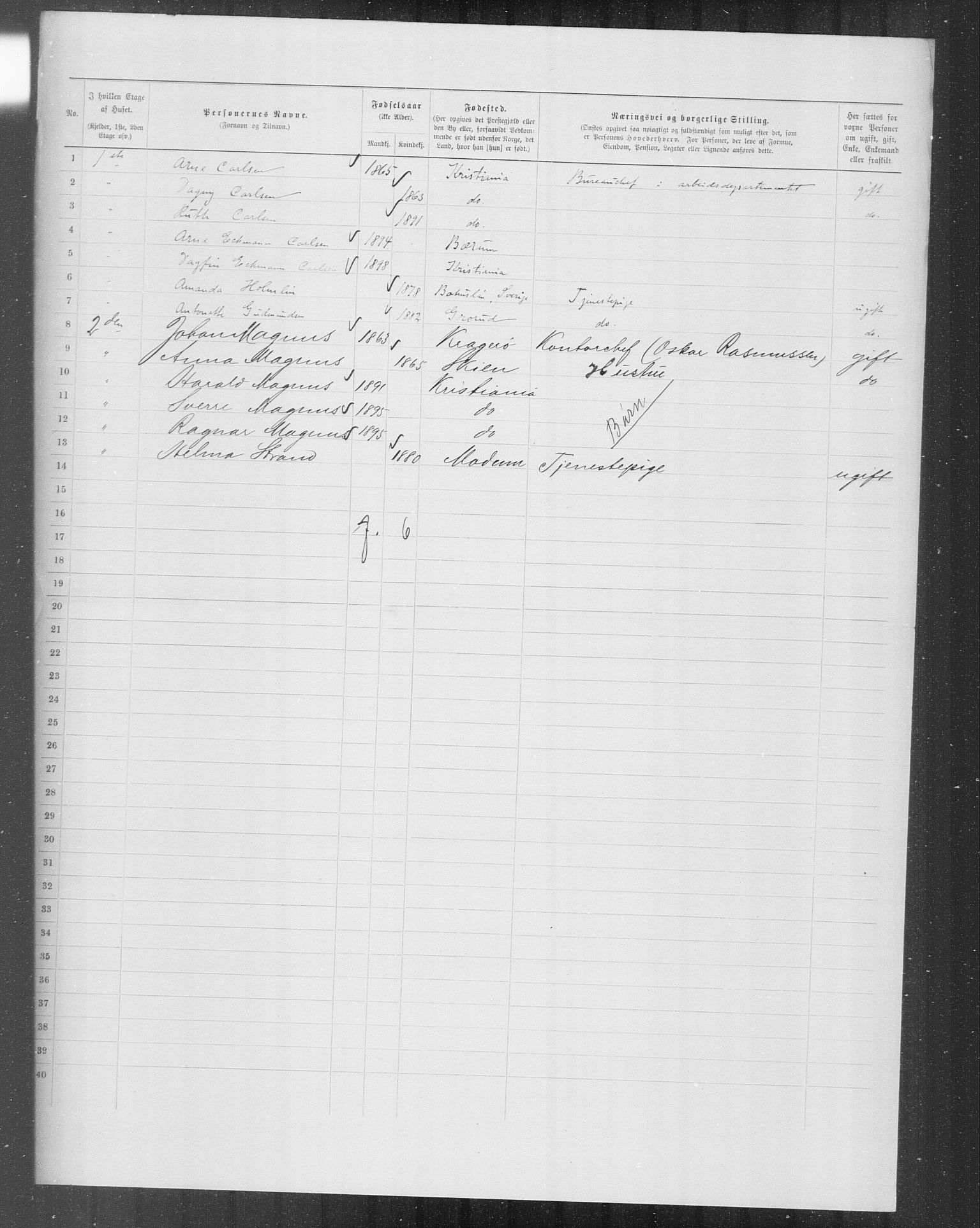 OBA, Municipal Census 1899 for Kristiania, 1899, p. 10488