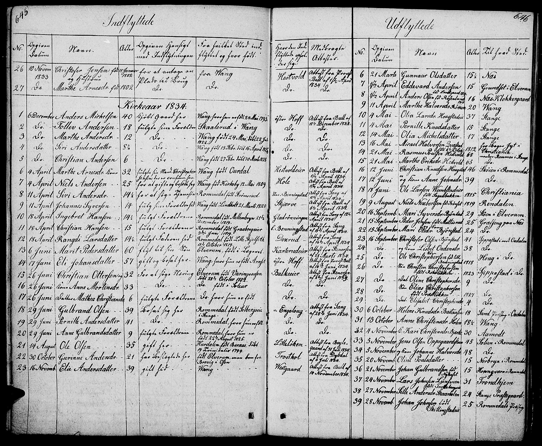 Løten prestekontor, SAH/PREST-022/L/La/L0002: Parish register (copy) no. 2, 1832-1850, p. 645-646