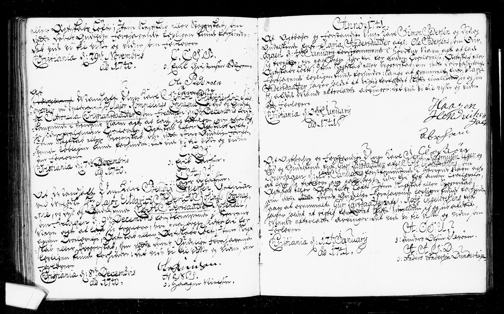 Oslo domkirke Kirkebøker, AV/SAO-A-10752/L/La/L0006: Best man's statements no. 6, 1731-1743