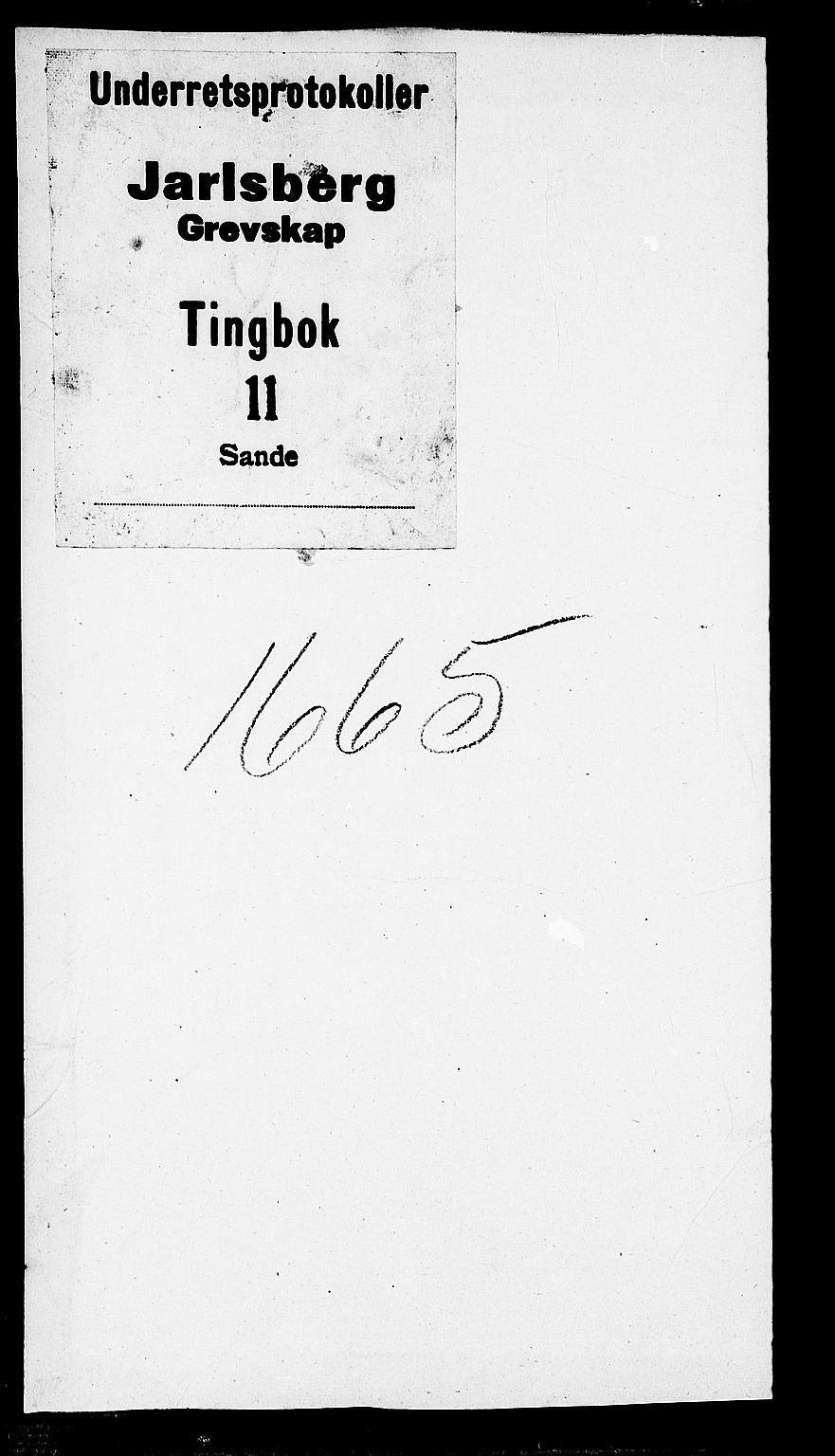 Jarlsberg-sorenskriveriene, AV/SAKO-A-79/F/Fa/L0001: Tingbok, 1665