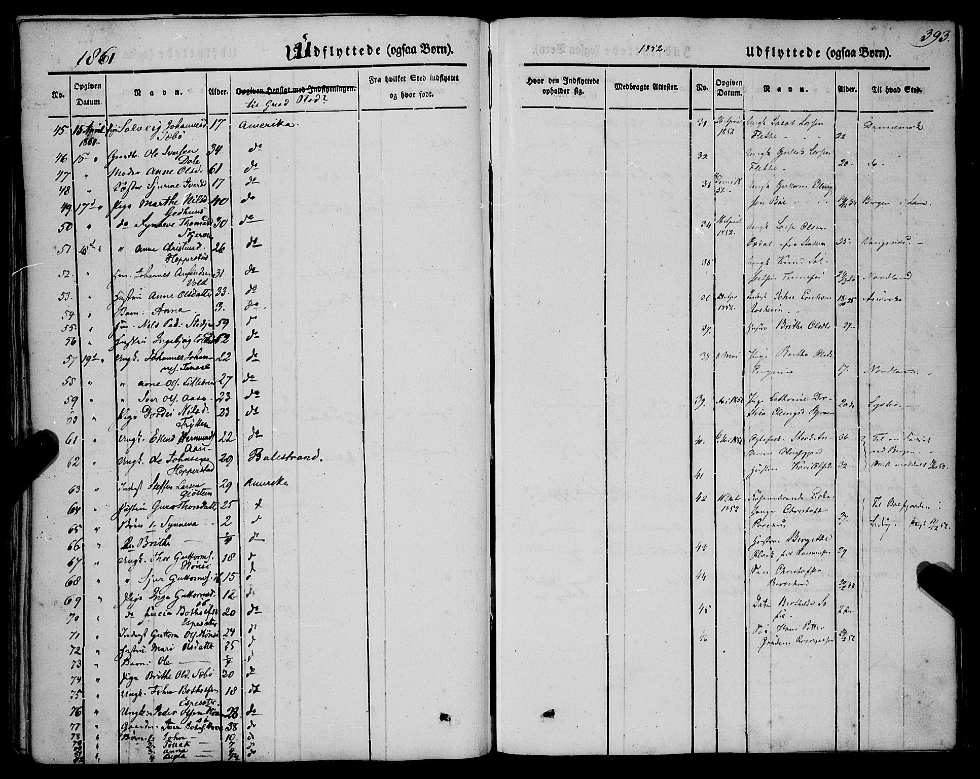 Vik sokneprestembete, AV/SAB-A-81501/H/Haa/Haaa/L0008: Parish register (official) no. A 8, 1846-1865, p. 393