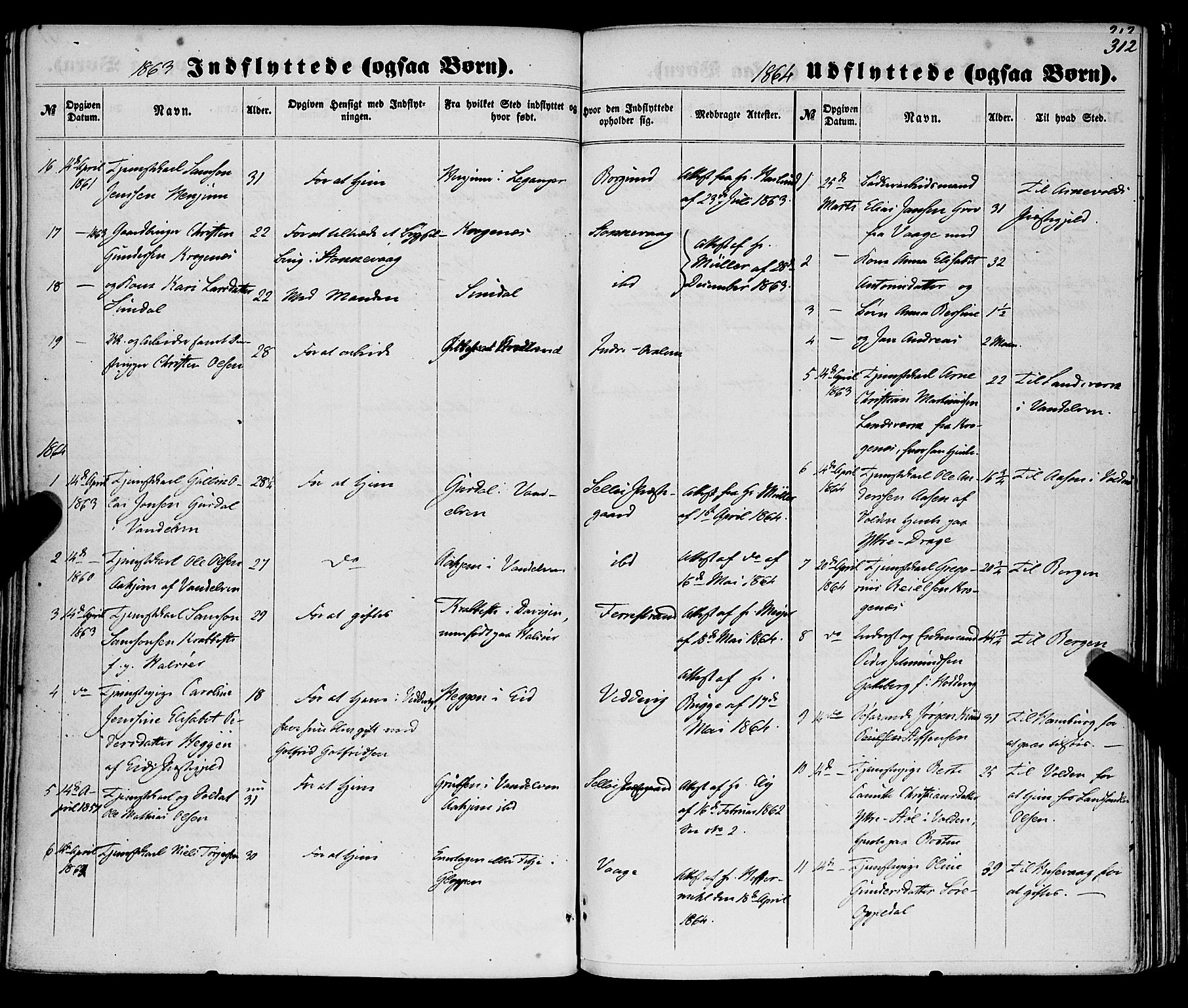 Selje sokneprestembete, SAB/A-99938/H/Ha/Haa/Haaa: Parish register (official) no. A 11, 1858-1870, p. 312