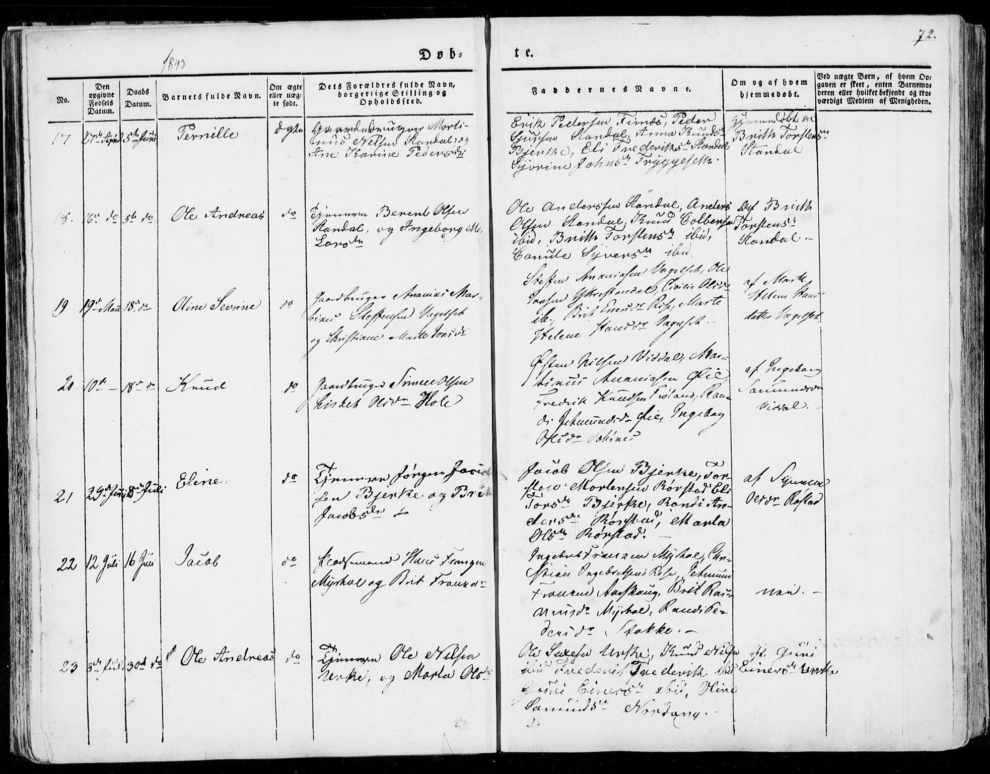 Ministerialprotokoller, klokkerbøker og fødselsregistre - Møre og Romsdal, AV/SAT-A-1454/515/L0208: Parish register (official) no. 515A04, 1830-1846, p. 72