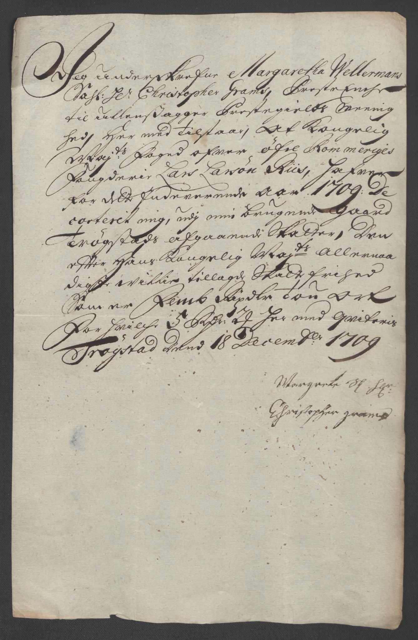 Rentekammeret inntil 1814, Reviderte regnskaper, Fogderegnskap, AV/RA-EA-4092/R12/L0719: Fogderegnskap Øvre Romerike, 1708-1709, p. 376