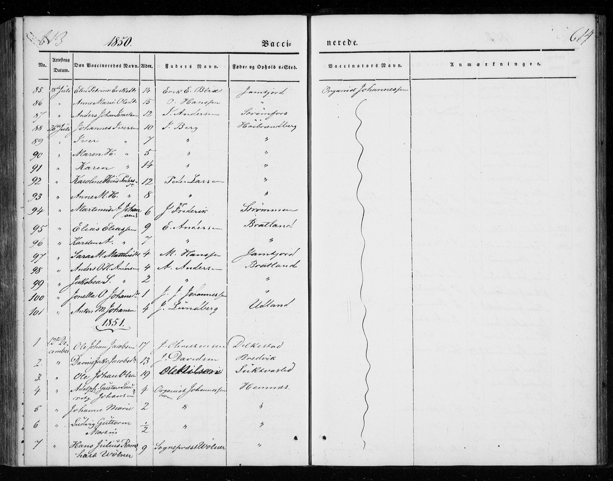 Ministerialprotokoller, klokkerbøker og fødselsregistre - Nordland, AV/SAT-A-1459/825/L0355: Parish register (official) no. 825A09, 1842-1863, p. 613-614