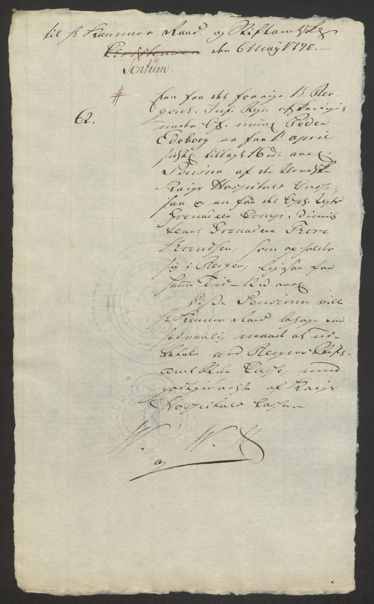 Forsvaret, Den norske kvesthuskasse/krigshospitalkasse, AV/RA-RAFA-1887/F/Fa/L0008: Konsepter, 1790-1793, p. 124