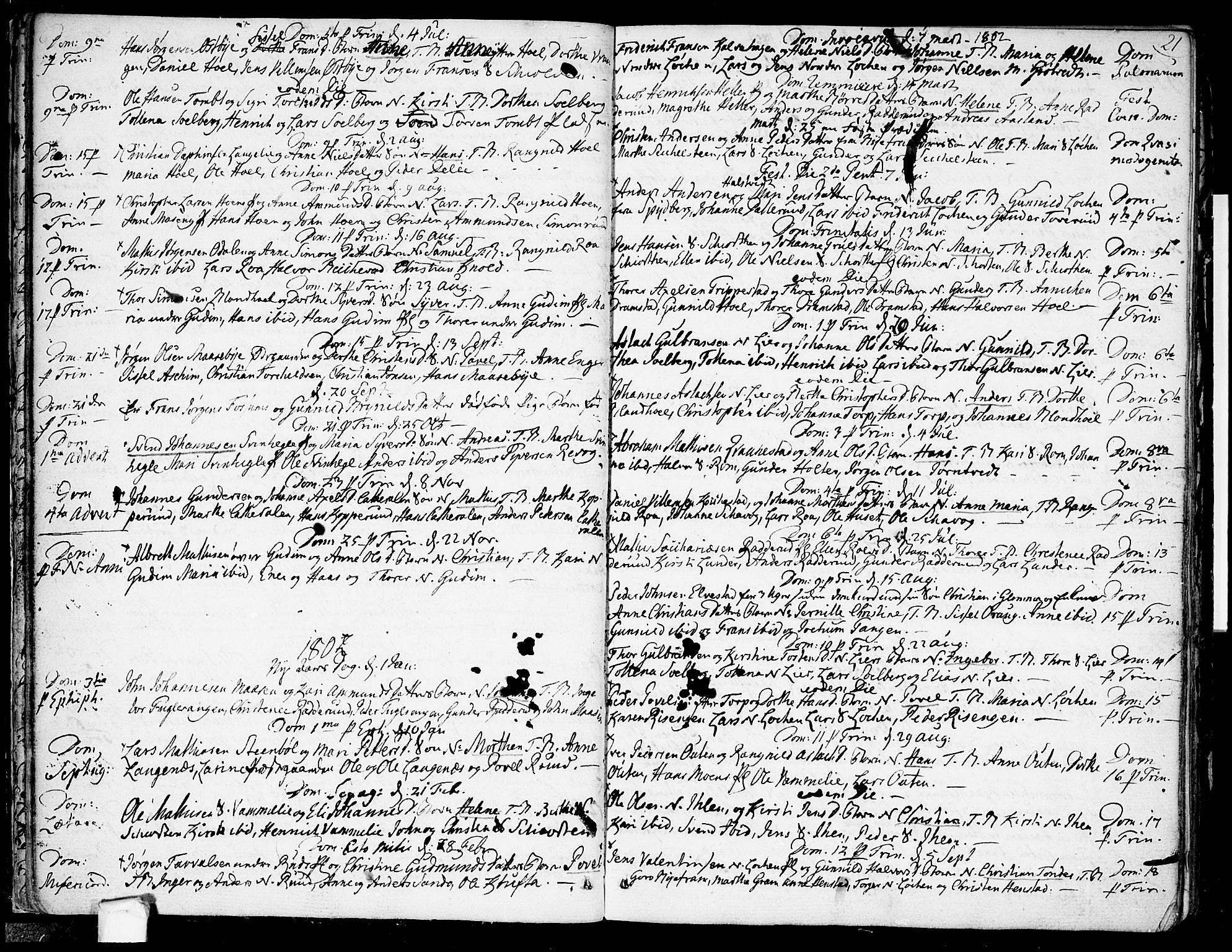 Askim prestekontor Kirkebøker, SAO/A-10900/F/Fa/L0003: Parish register (official) no. 3, 1790-1816, p. 21