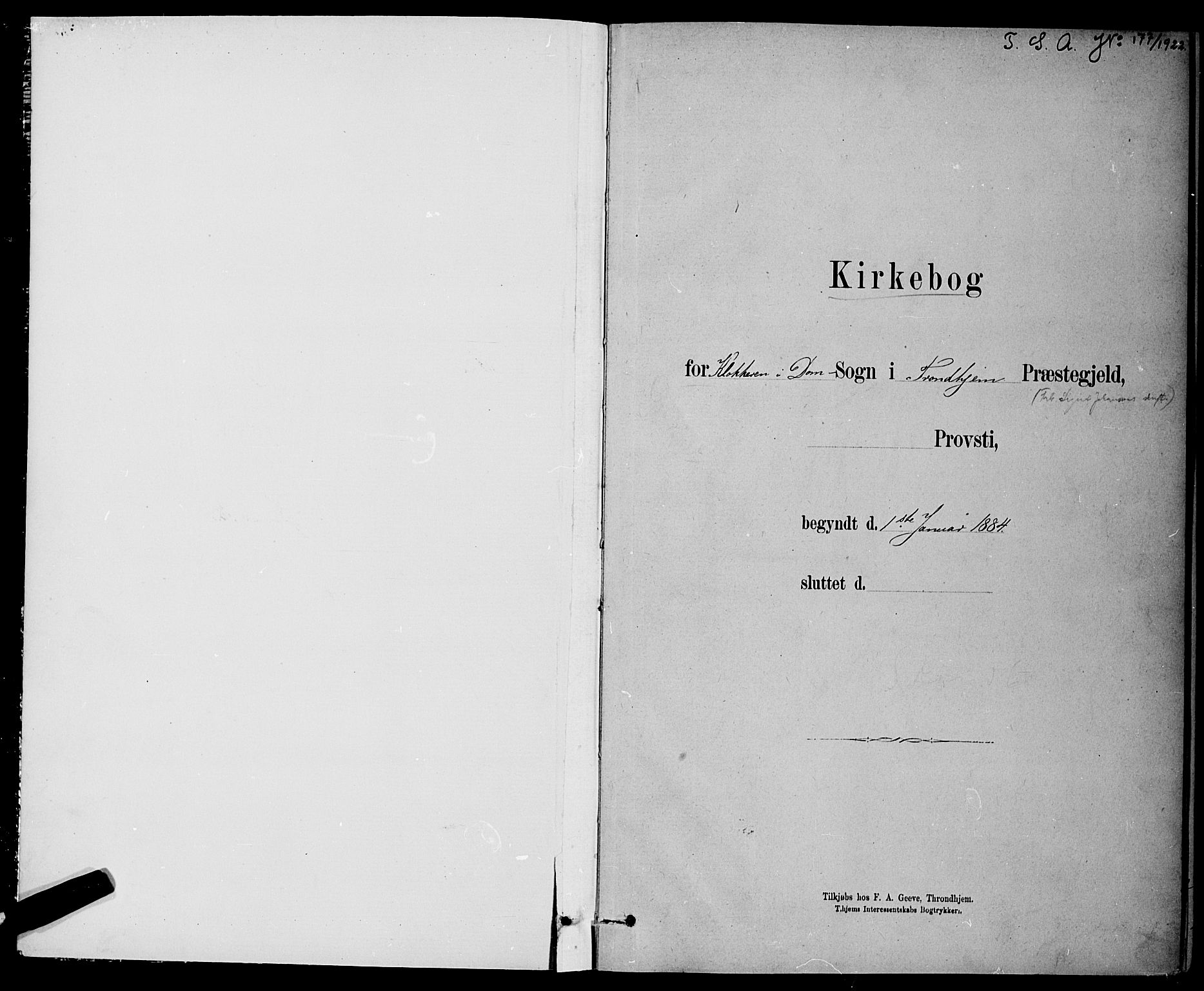 Ministerialprotokoller, klokkerbøker og fødselsregistre - Sør-Trøndelag, SAT/A-1456/601/L0092: Parish register (copy) no. 601C10, 1884-1897