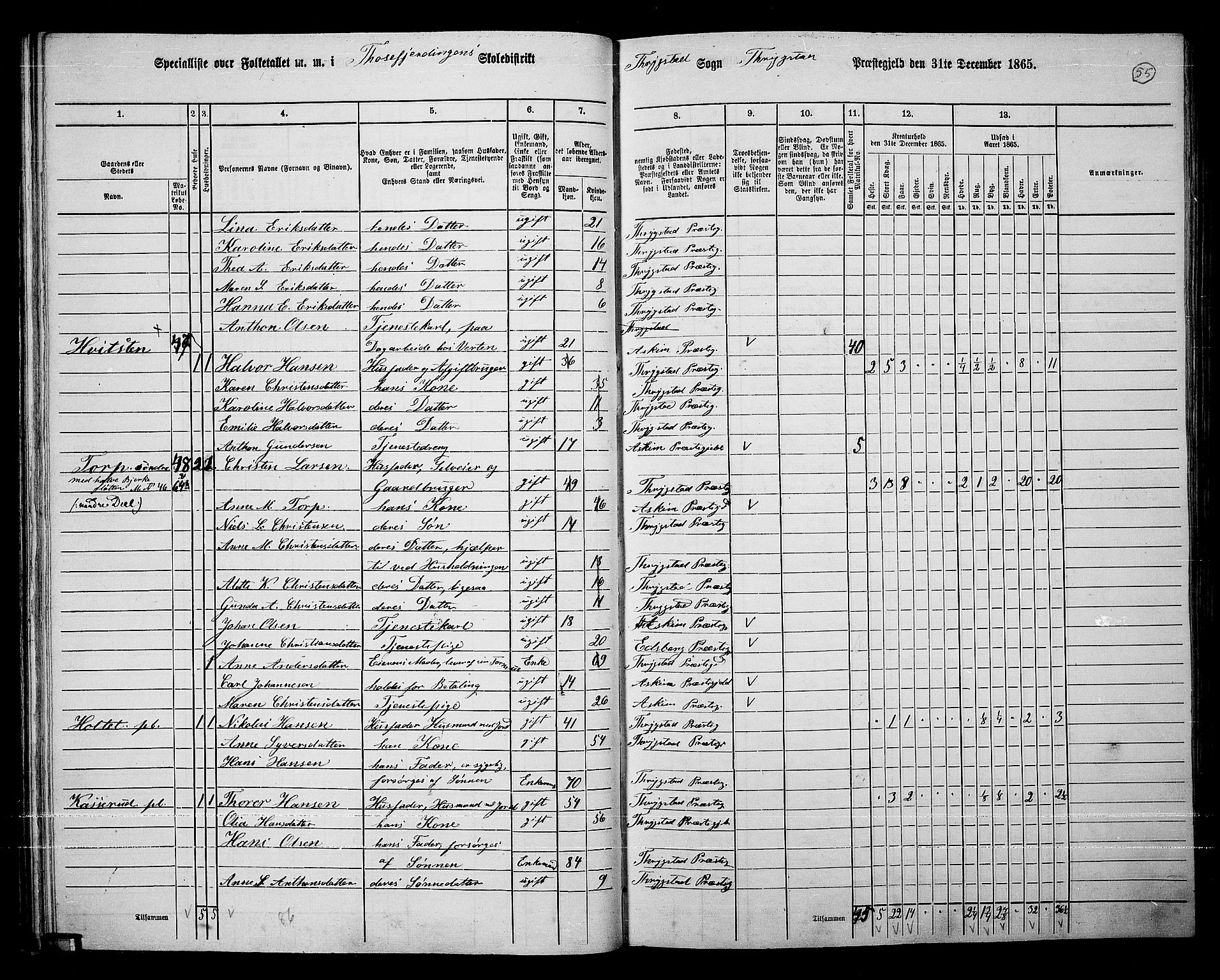 RA, 1865 census for Trøgstad, 1865, p. 49