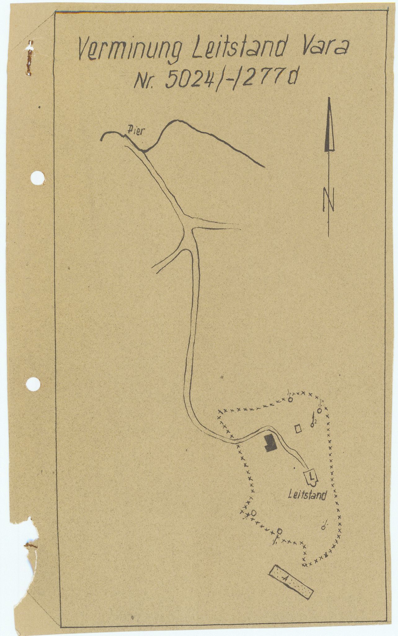 Forsvaret, Sørlandet sjøforsvarsdistrikt, RA/RAFA-3266/F/Fb/Fbf/L0323: Tyske landminefelter, 1945, p. 36