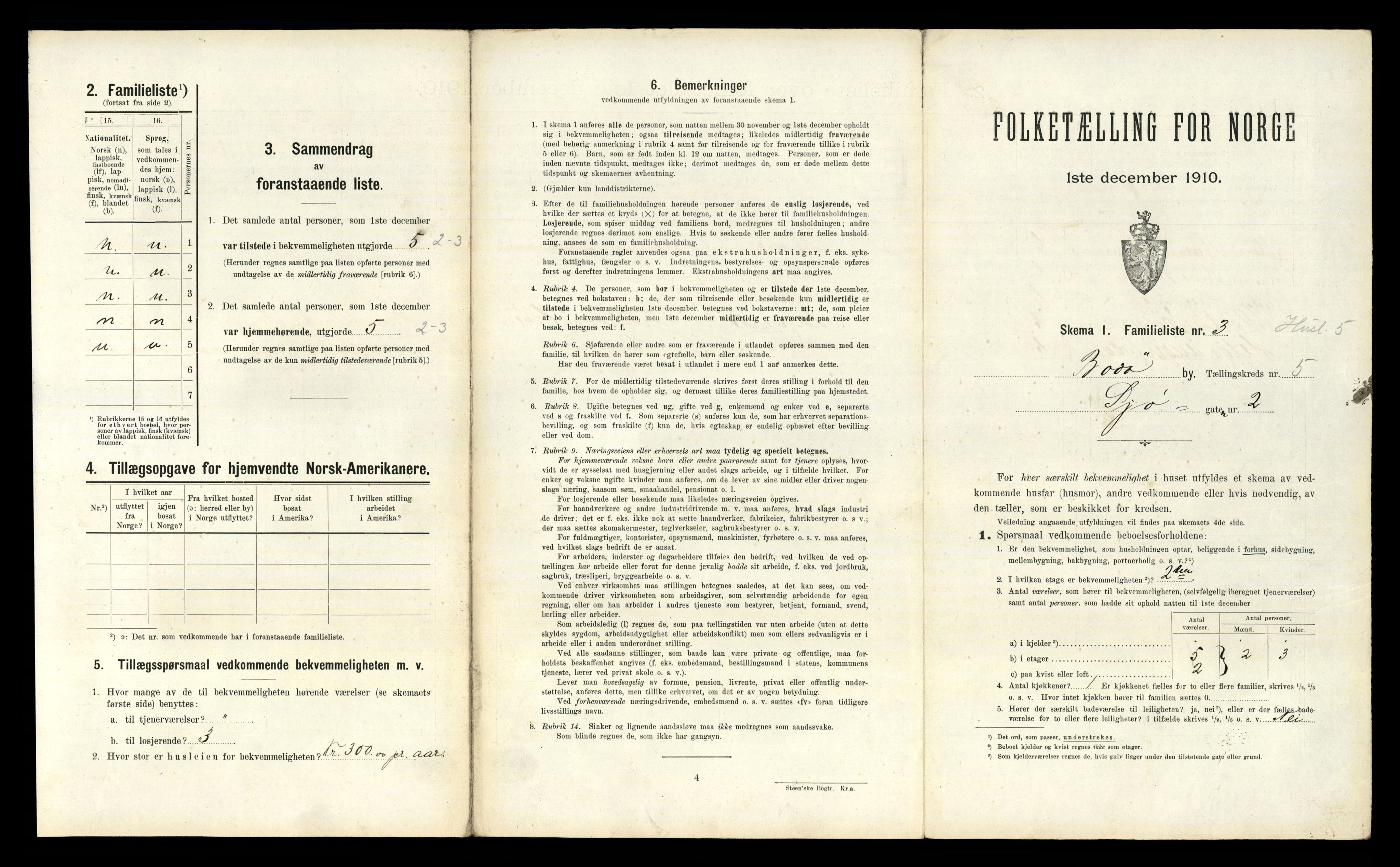 RA, 1910 census for Bodø, 1910, p. 1335