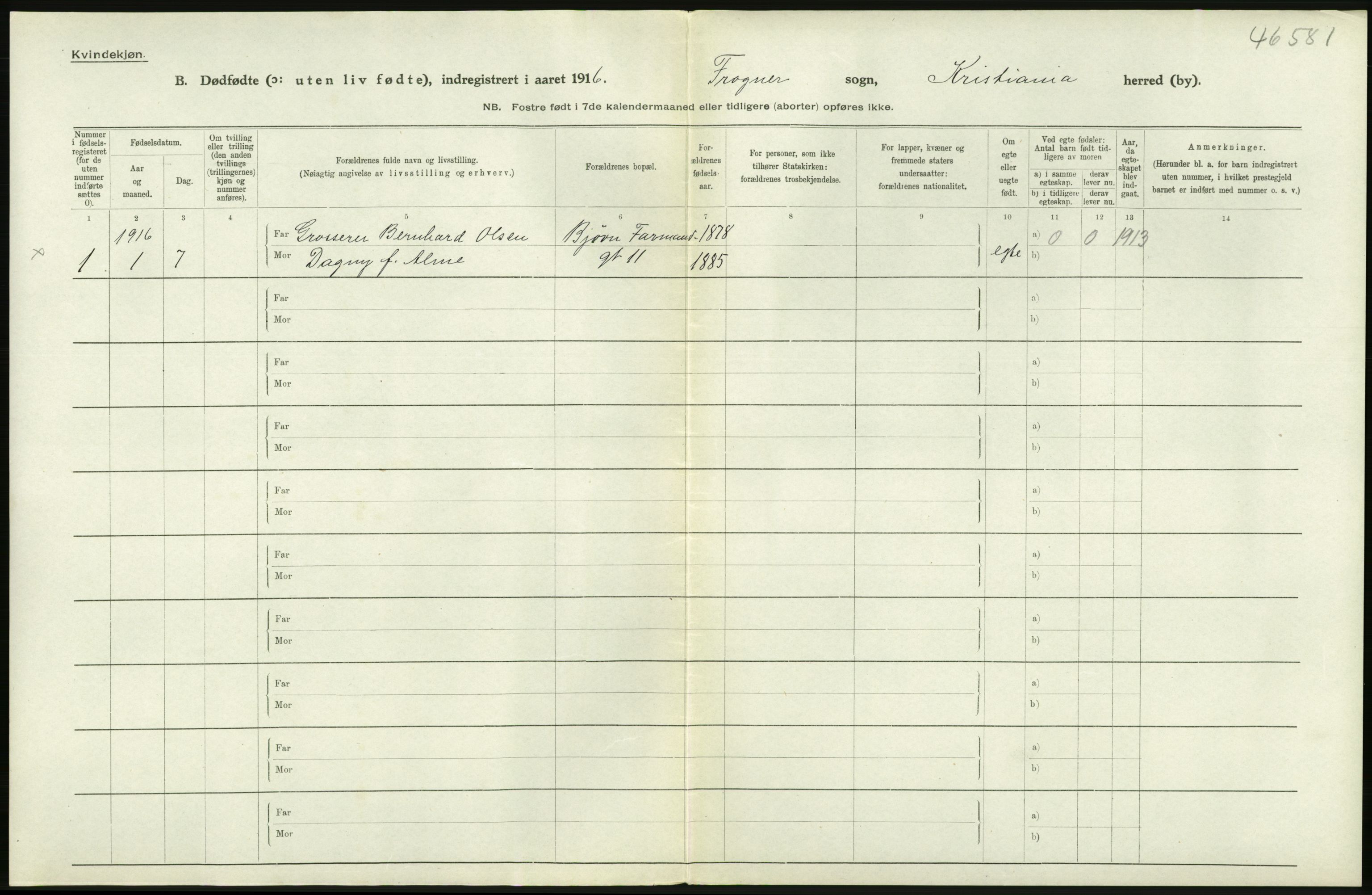 Statistisk sentralbyrå, Sosiodemografiske emner, Befolkning, AV/RA-S-2228/D/Df/Dfb/Dfbf/L0010: Kristiania: Døde, dødfødte., 1916, p. 498