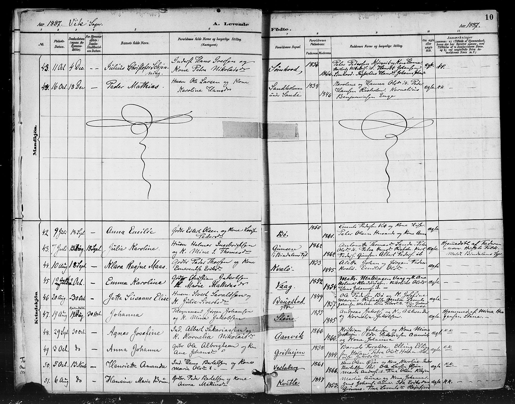 Ministerialprotokoller, klokkerbøker og fødselsregistre - Nordland, AV/SAT-A-1459/812/L0178: Parish register (official) no. 812A07, 1886-1900, p. 10