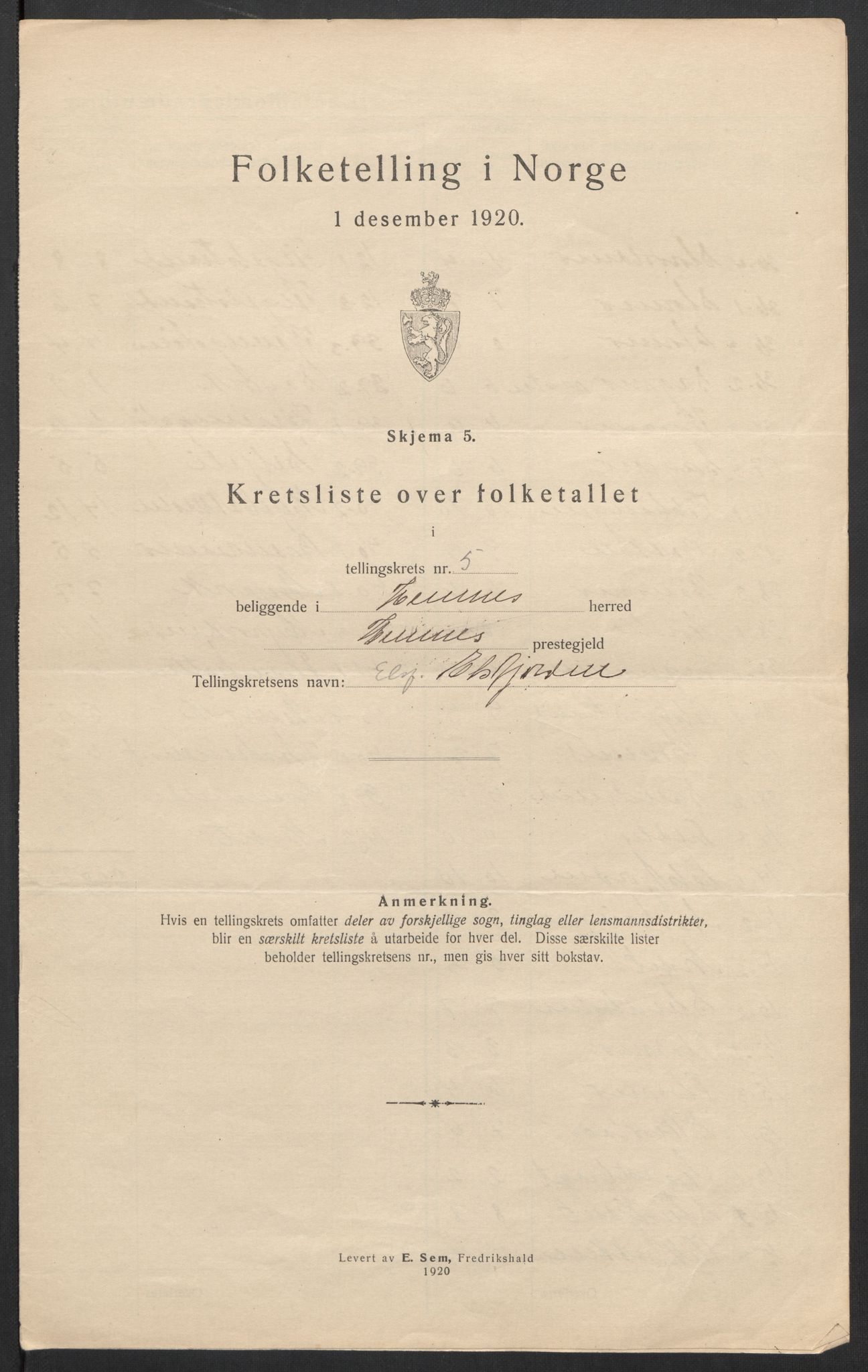 SAT, 1920 census for Hemnes, 1920, p. 25