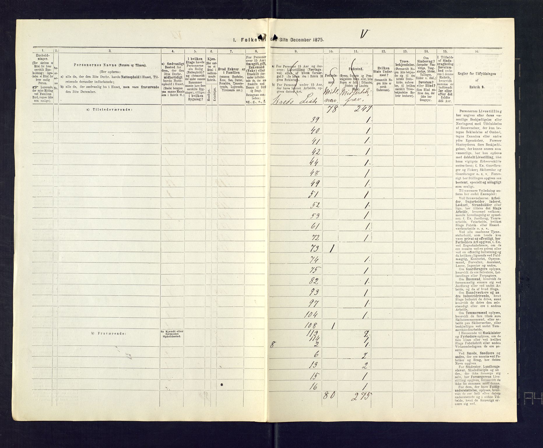 SAKO, 1875 census for 0724L Sandeherred/Sandeherred, 1875, p. 72