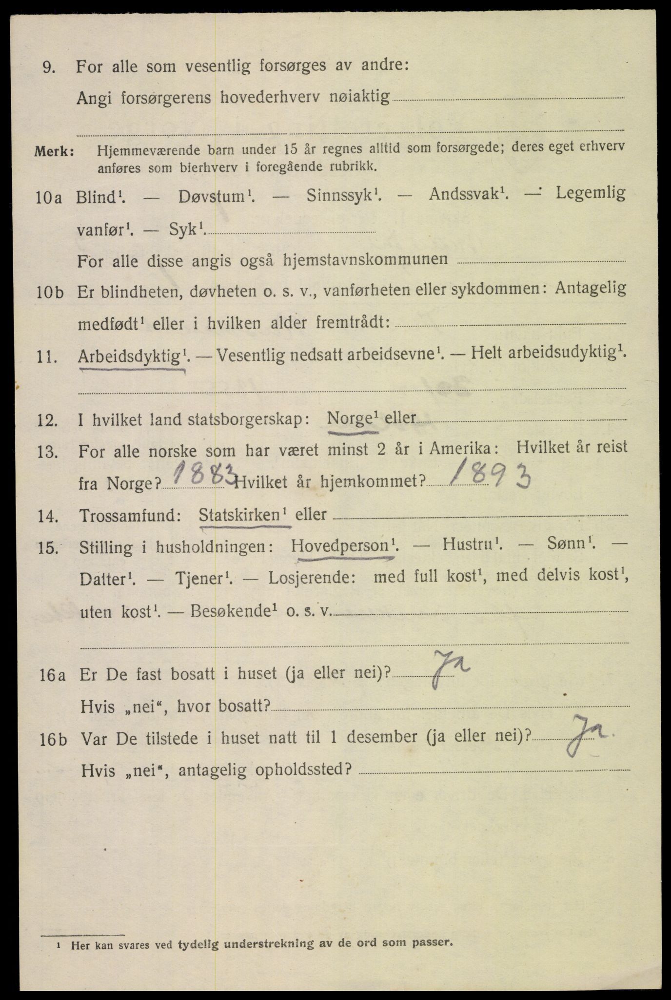 SAK, 1920 census for Mandal, 1920, p. 8222