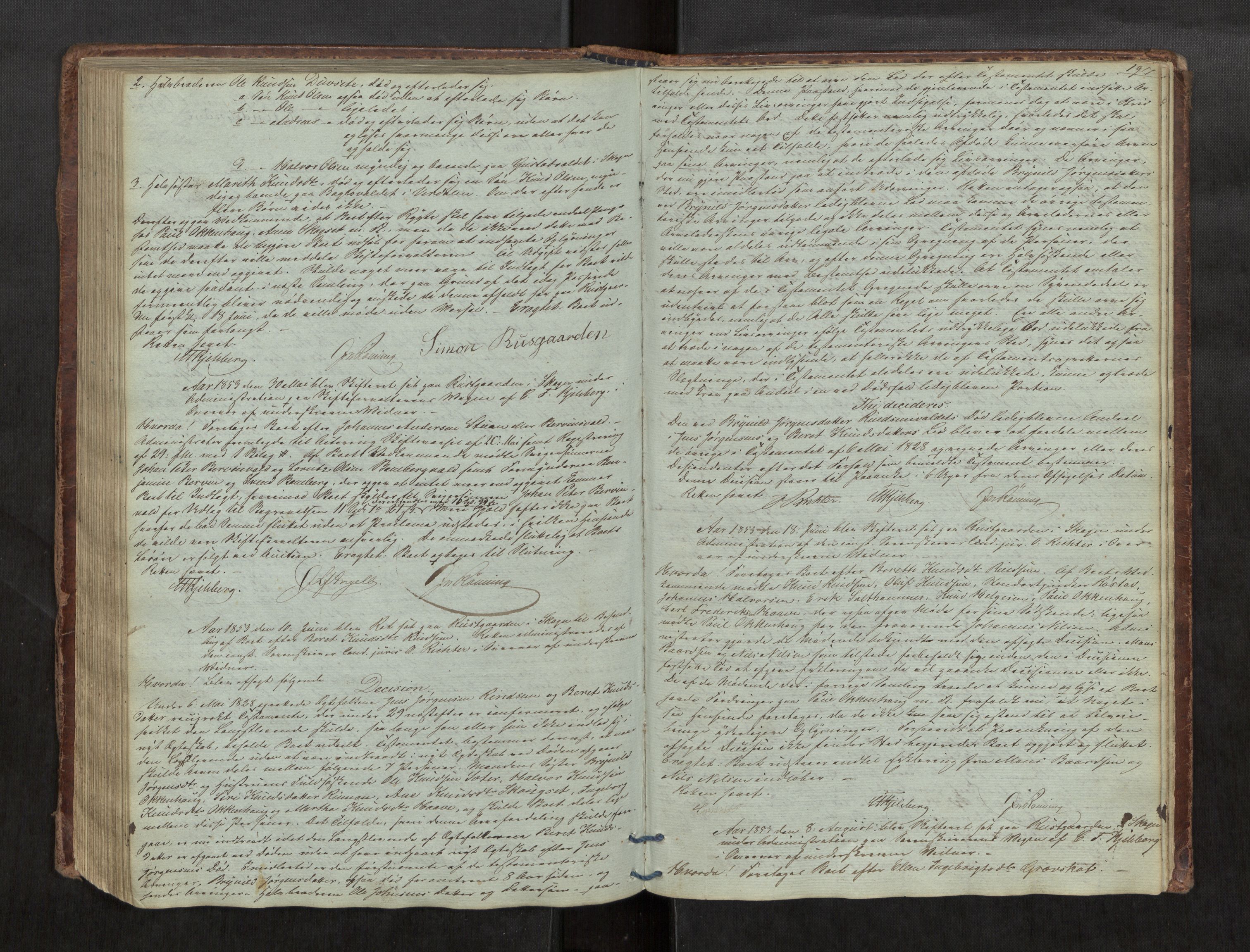 Stjør- og Verdal sorenskriveri, AV/SAT-A-4167/1/3/3B/L0006: Skifteforhandlingsprotokoll, 1843-1872, p. 197