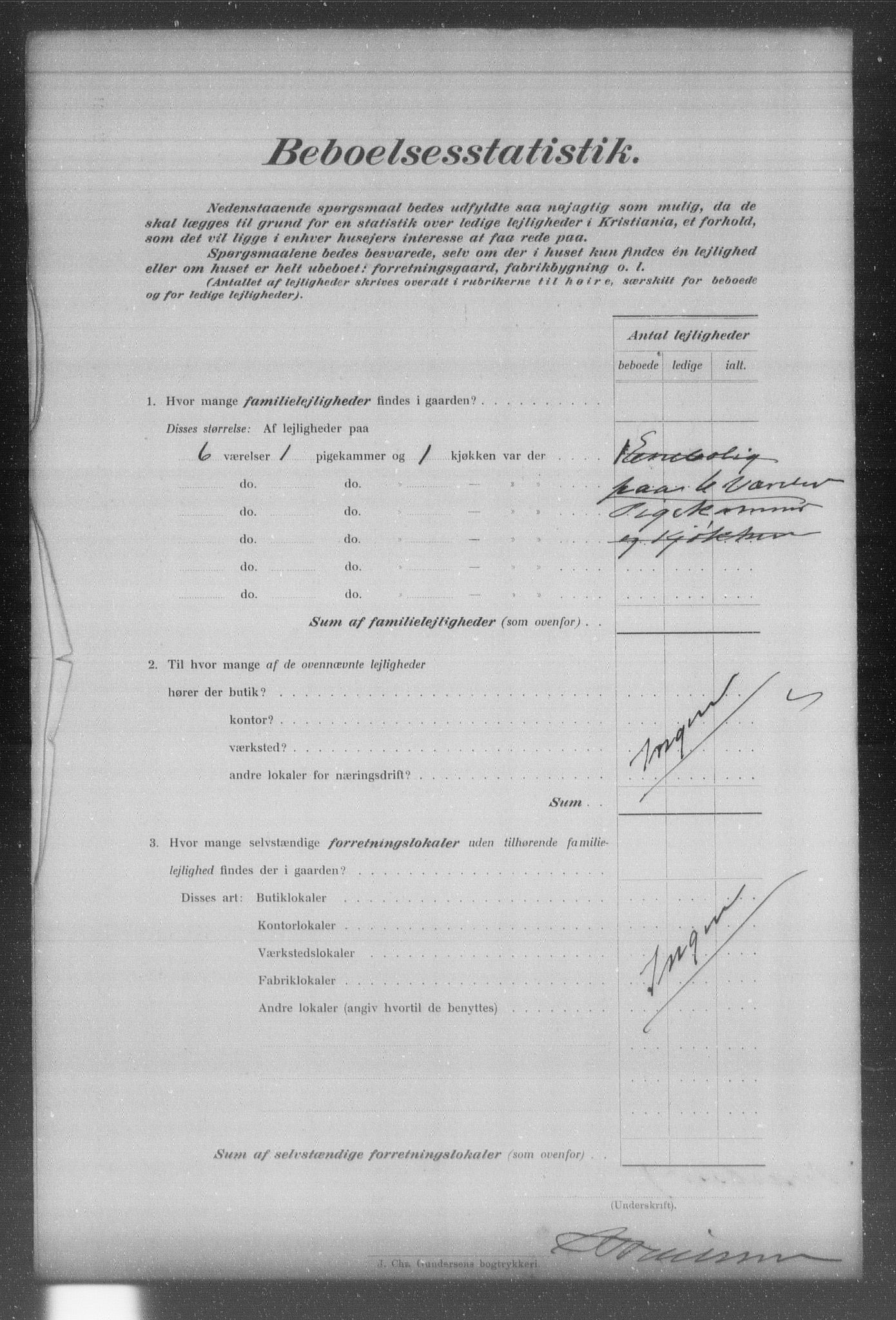 OBA, Municipal Census 1903 for Kristiania, 1903, p. 410