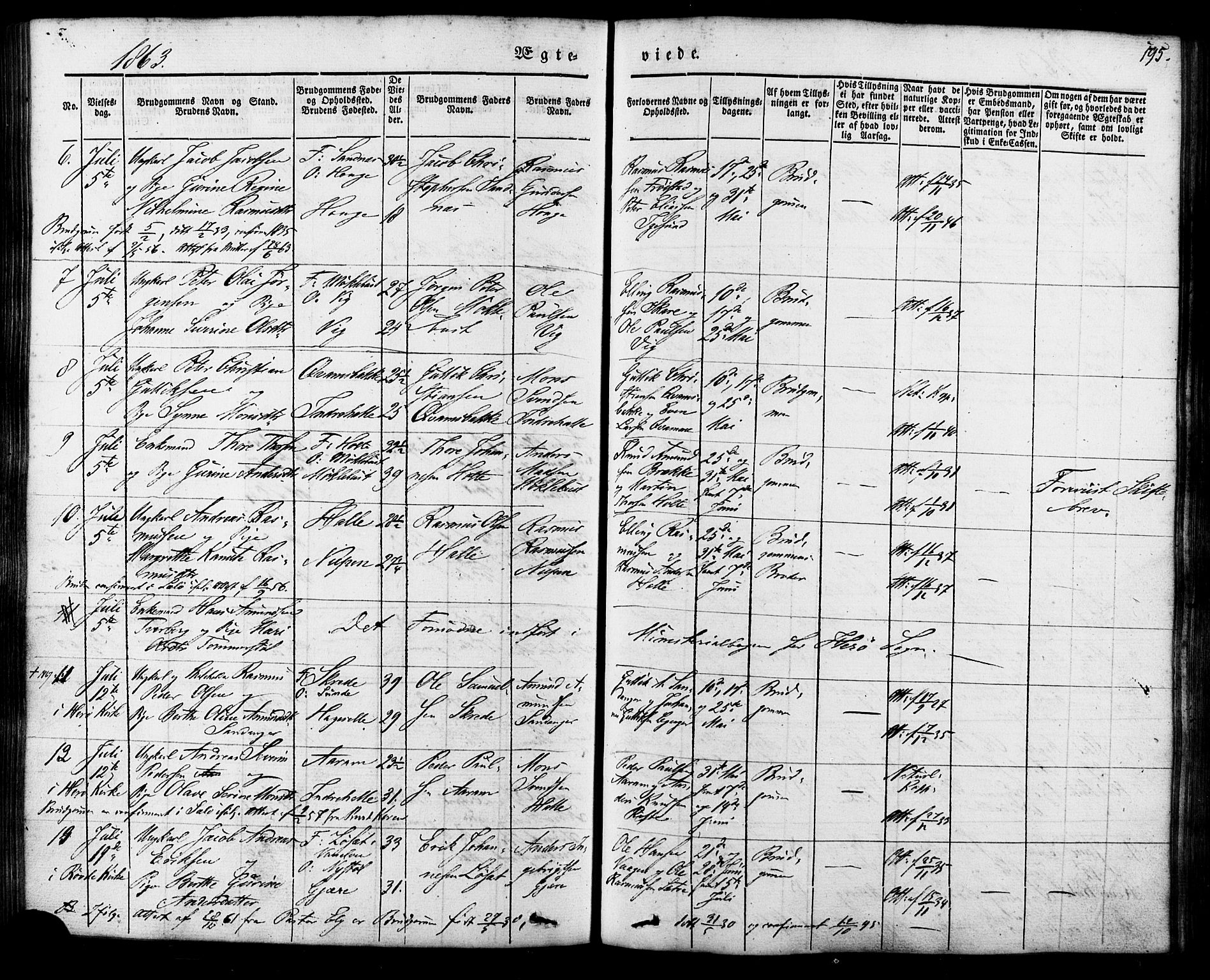 Ministerialprotokoller, klokkerbøker og fødselsregistre - Møre og Romsdal, AV/SAT-A-1454/503/L0034: Parish register (official) no. 503A02, 1841-1884, p. 195