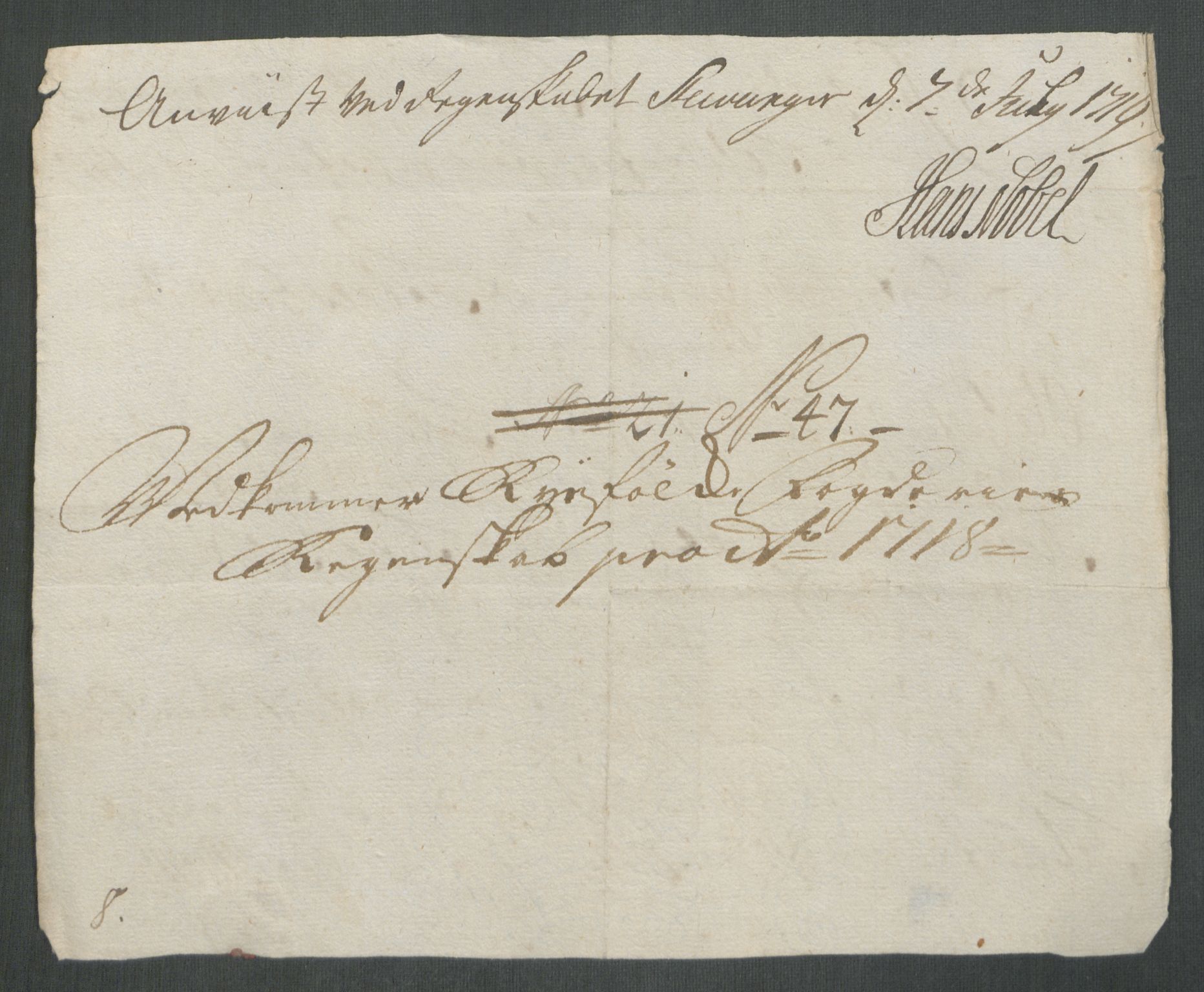 Rentekammeret inntil 1814, Reviderte regnskaper, Fogderegnskap, AV/RA-EA-4092/R47/L2871: Fogderegnskap Ryfylke, 1718, p. 283