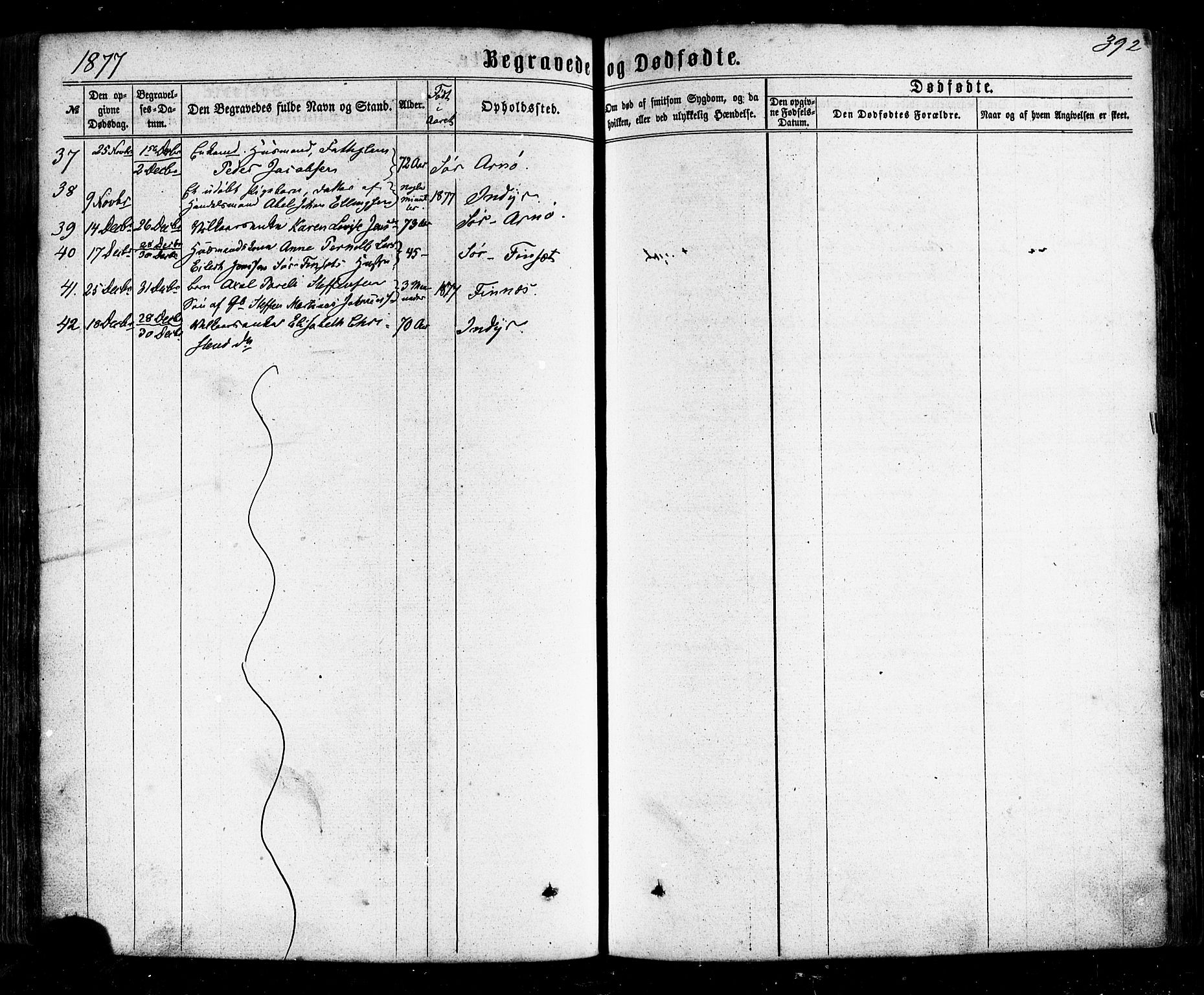 Ministerialprotokoller, klokkerbøker og fødselsregistre - Nordland, AV/SAT-A-1459/805/L0098: Parish register (official) no. 805A05, 1862-1879, p. 392