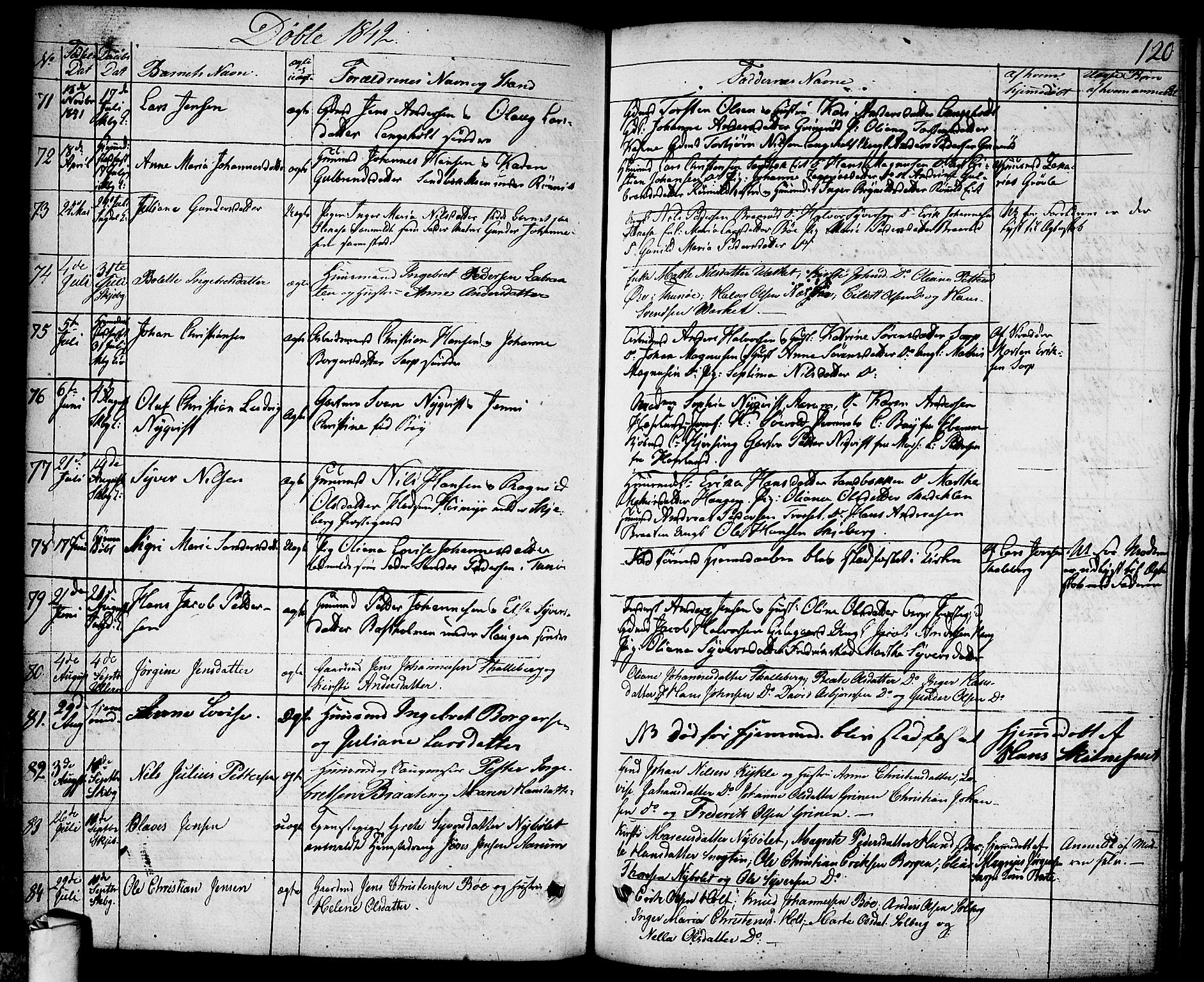 Skjeberg prestekontor Kirkebøker, AV/SAO-A-10923/F/Fa/L0005: Parish register (official) no. I 5, 1830-1845, p. 120