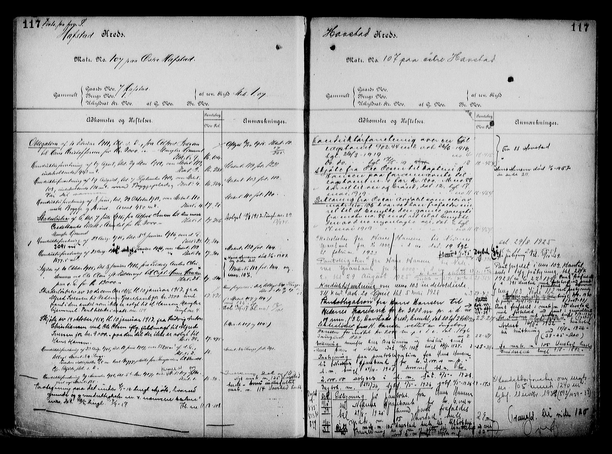 Arendal byfogd, AV/SAK-1222-0001/G/Ga/L0015: Mortgage register no. 13, 1860-1960, p. 117
