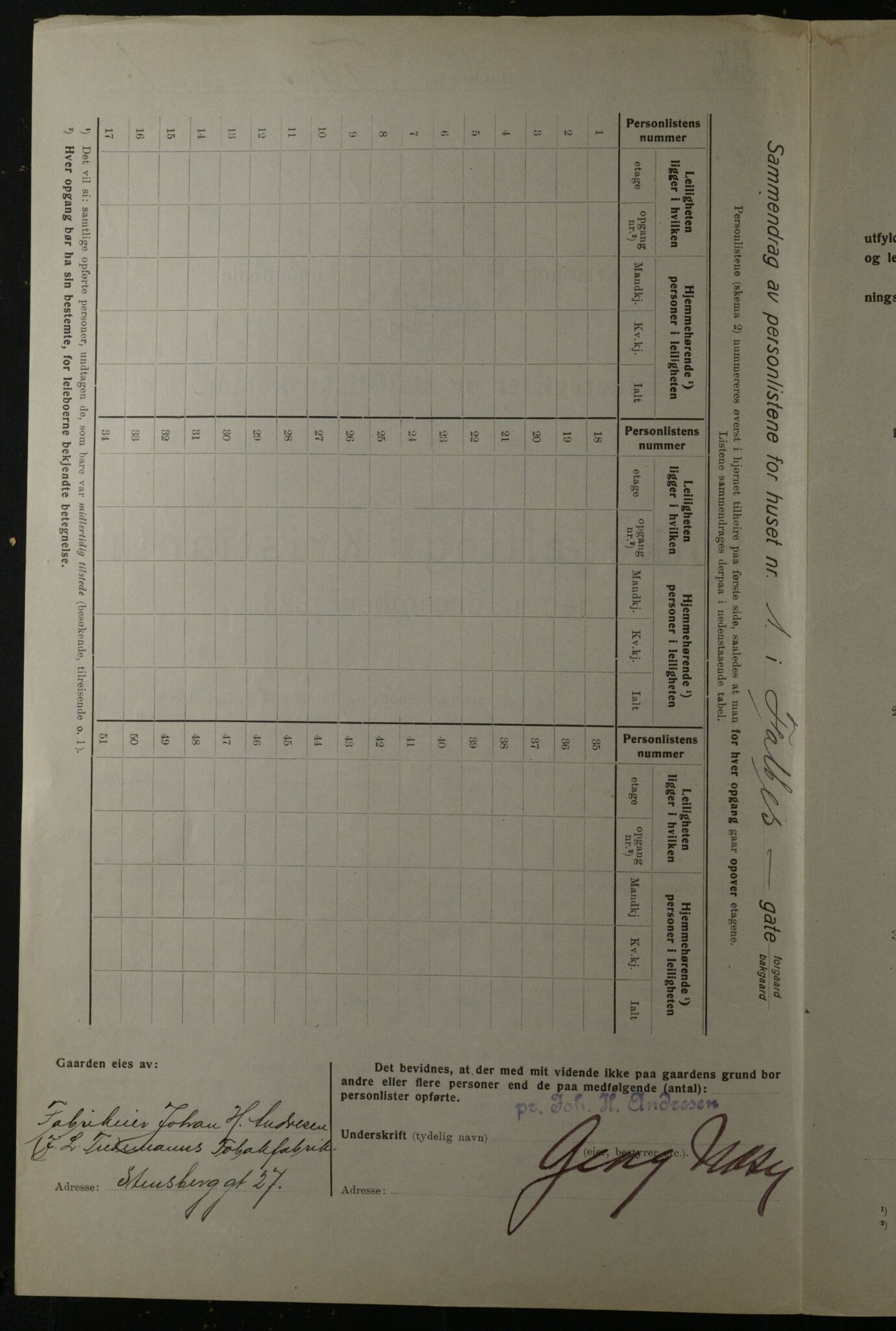 OBA, Municipal Census 1923 for Kristiania, 1923, p. 26157