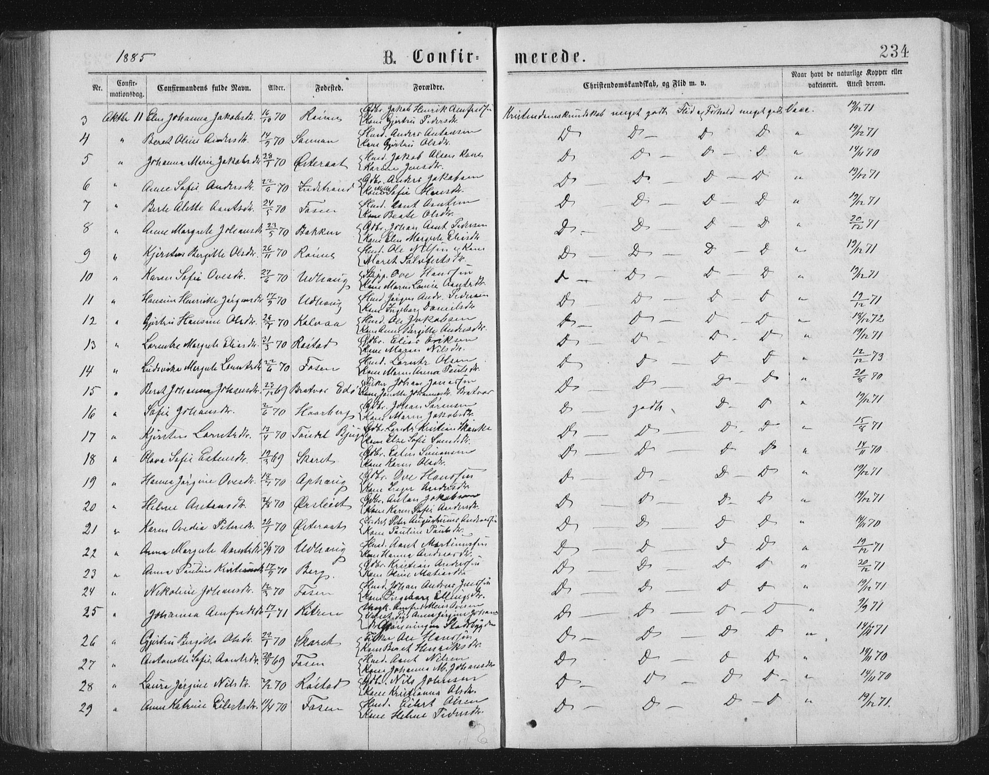 Ministerialprotokoller, klokkerbøker og fødselsregistre - Sør-Trøndelag, AV/SAT-A-1456/659/L0745: Parish register (copy) no. 659C02, 1869-1892, p. 234