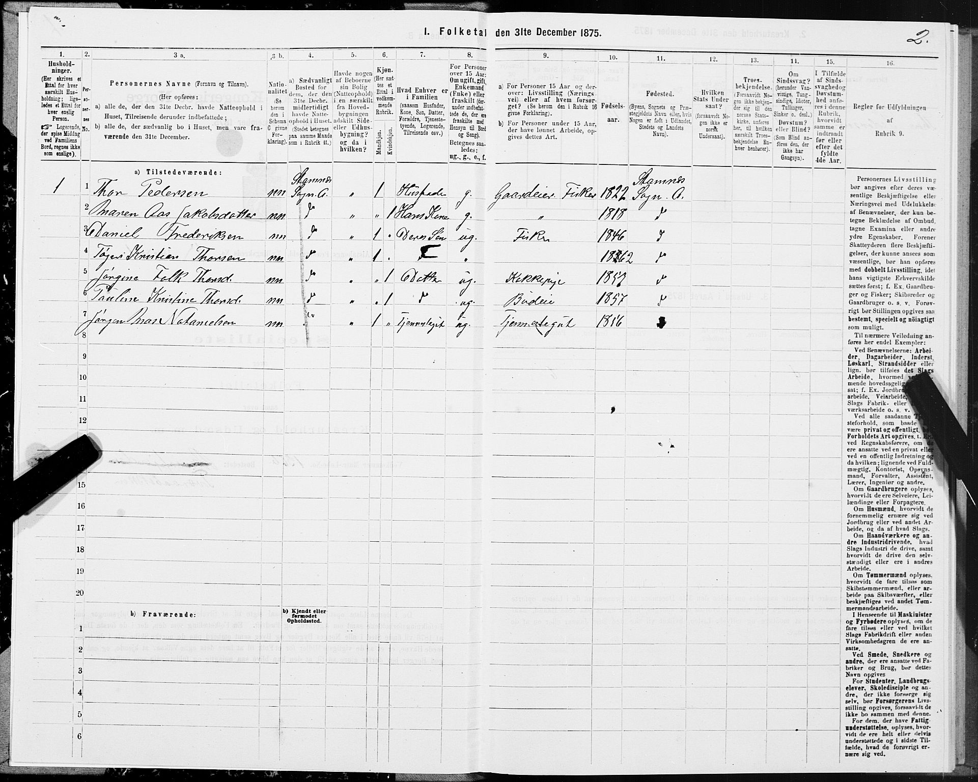 SAT, 1875 census for 1820P Alstahaug, 1875, p. 4002